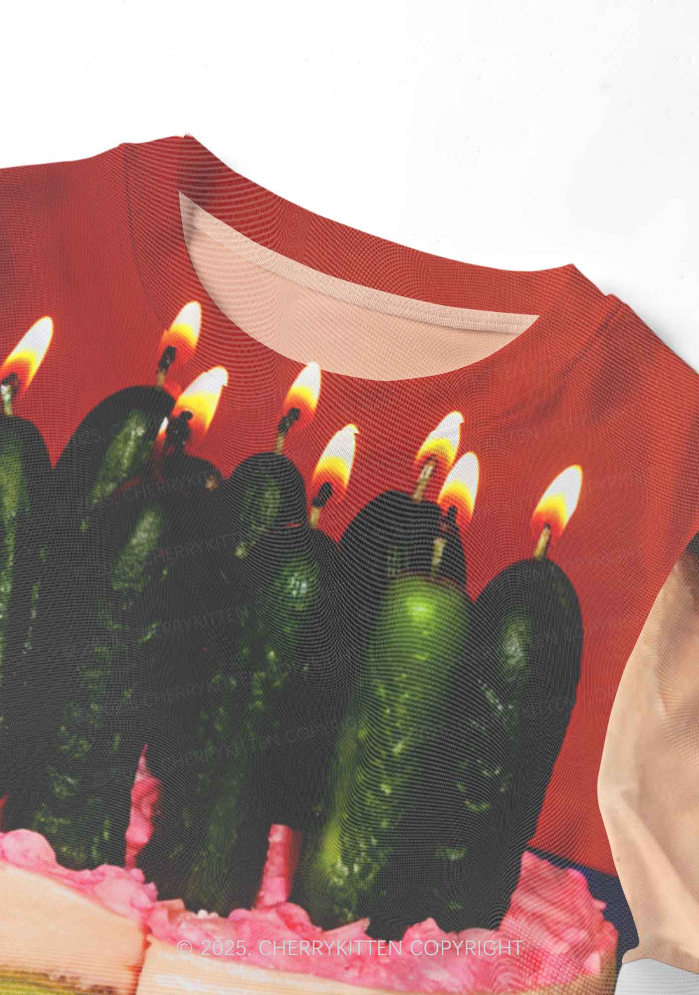 Pickle Cake Y2K Mesh Crop Top Cherrykitten - Image 3