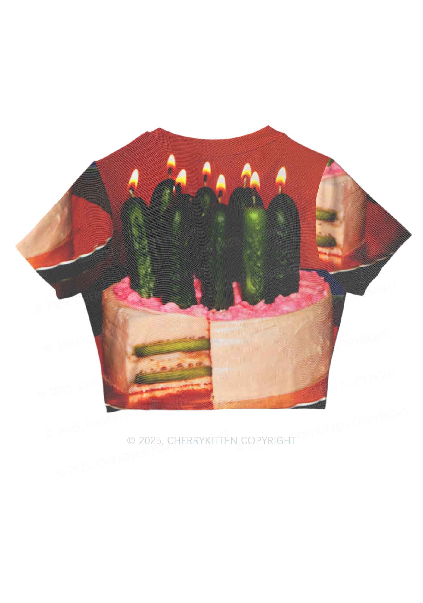Pickle Cake Y2K Mesh Crop Top Cherrykitten - Image 5