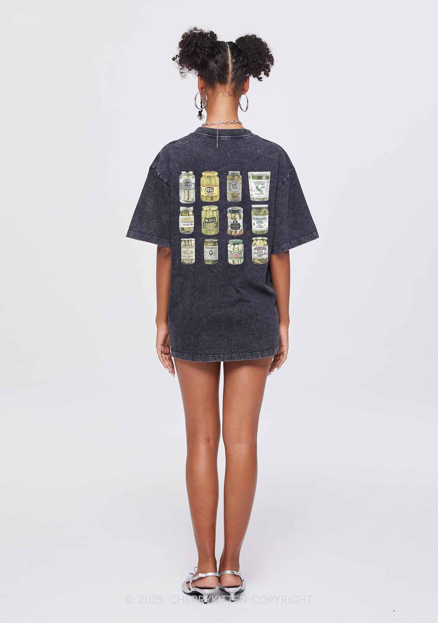 Pickle Slxt Two Sides Y2K Shirts Washed Tee Cherrykitten - Image 2