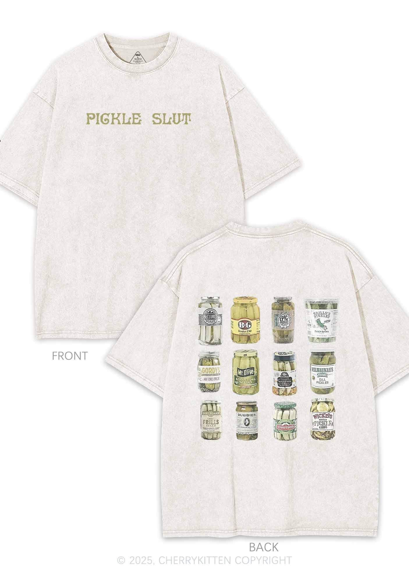 Pickle Slxt Two Sides Y2K Shirts Washed Tee Cherrykitten - Image 5