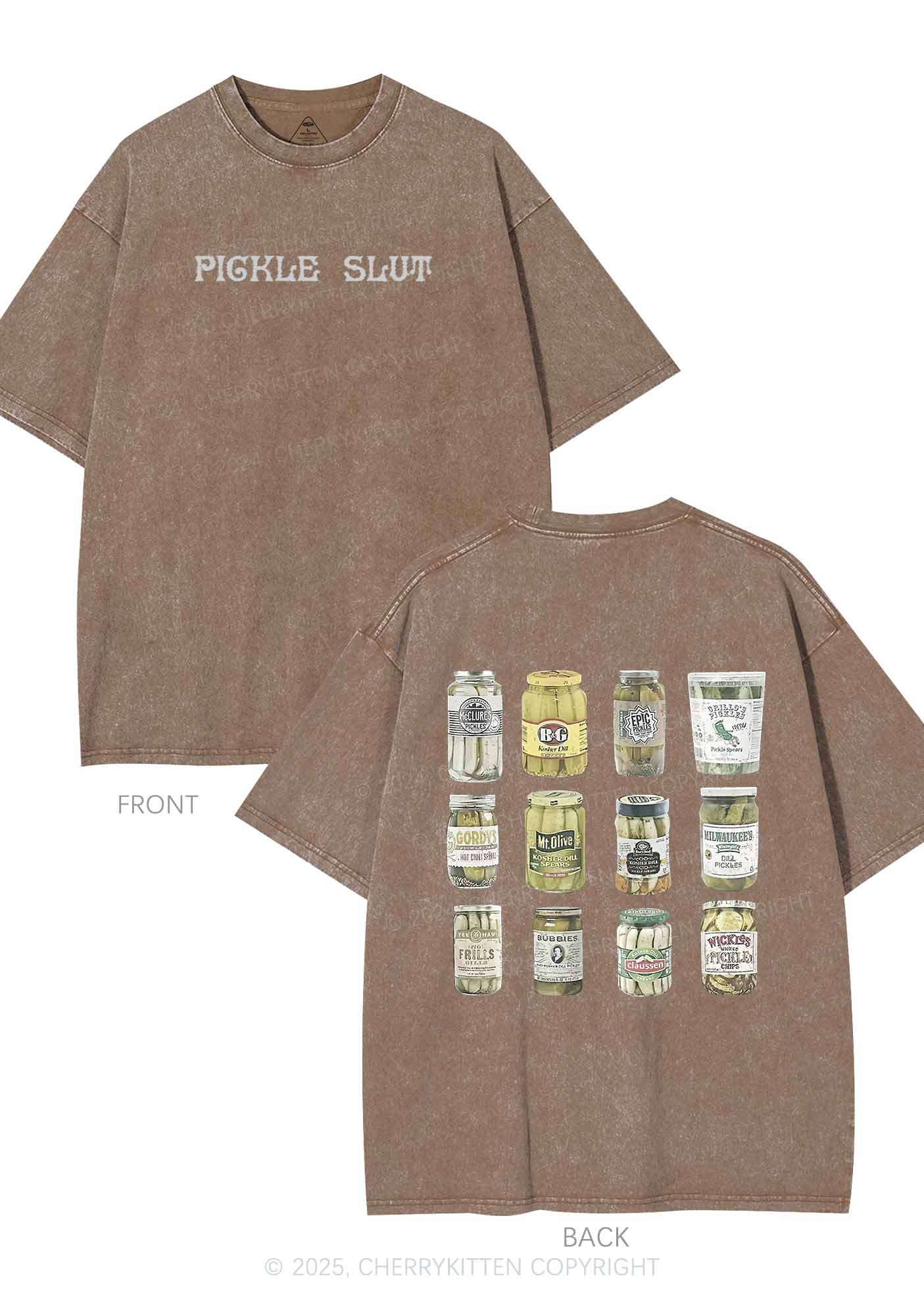 Pickle Slxt Two Sides Y2K Shirts Washed Tee Cherrykitten - Image 7