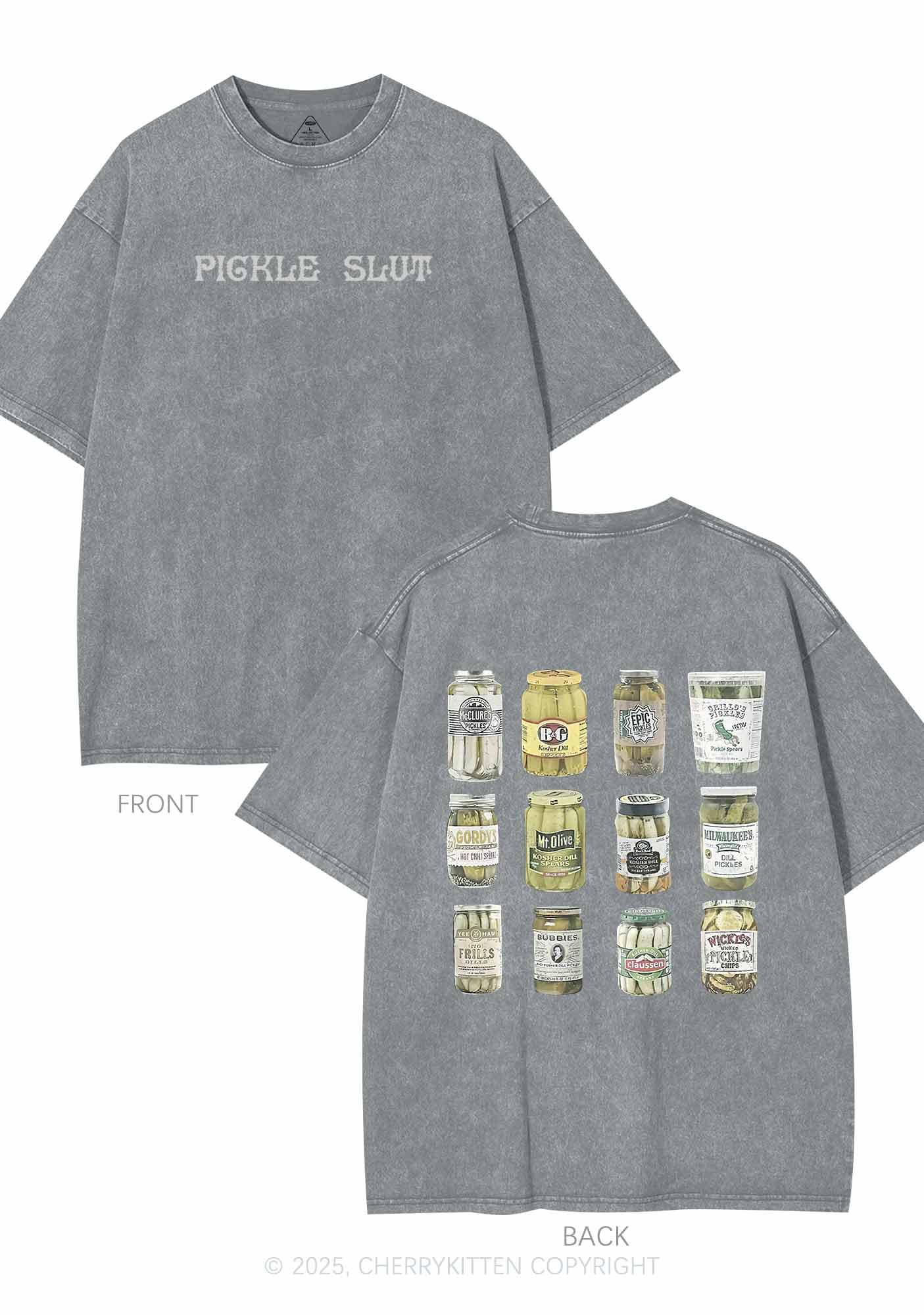 Pickle Slxt Two Sides Y2K Shirts Washed Tee Cherrykitten - Image 8