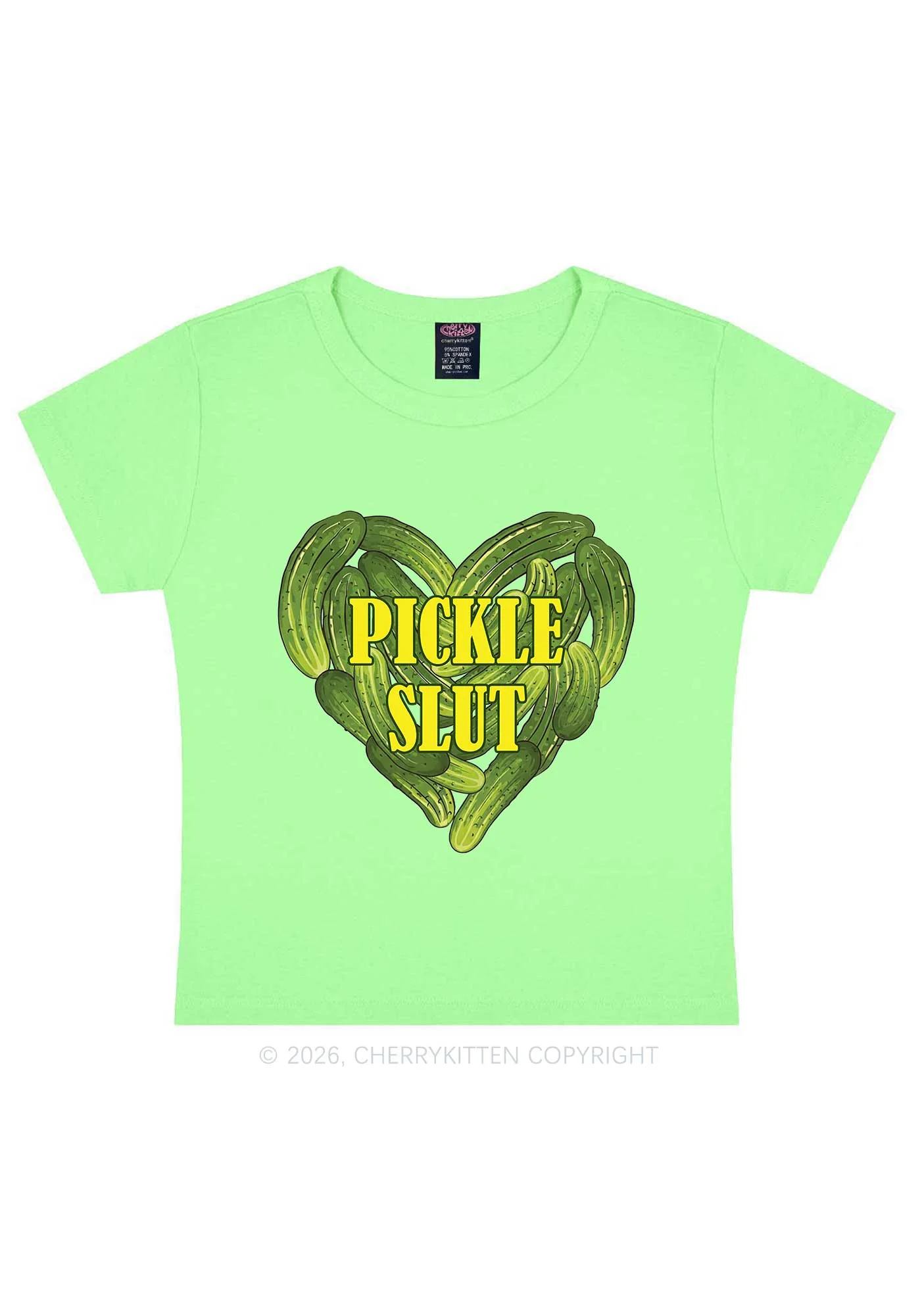 Pickle Slxt Valentine's Day Y2K Baby Tee Cherrykitten - Image 10