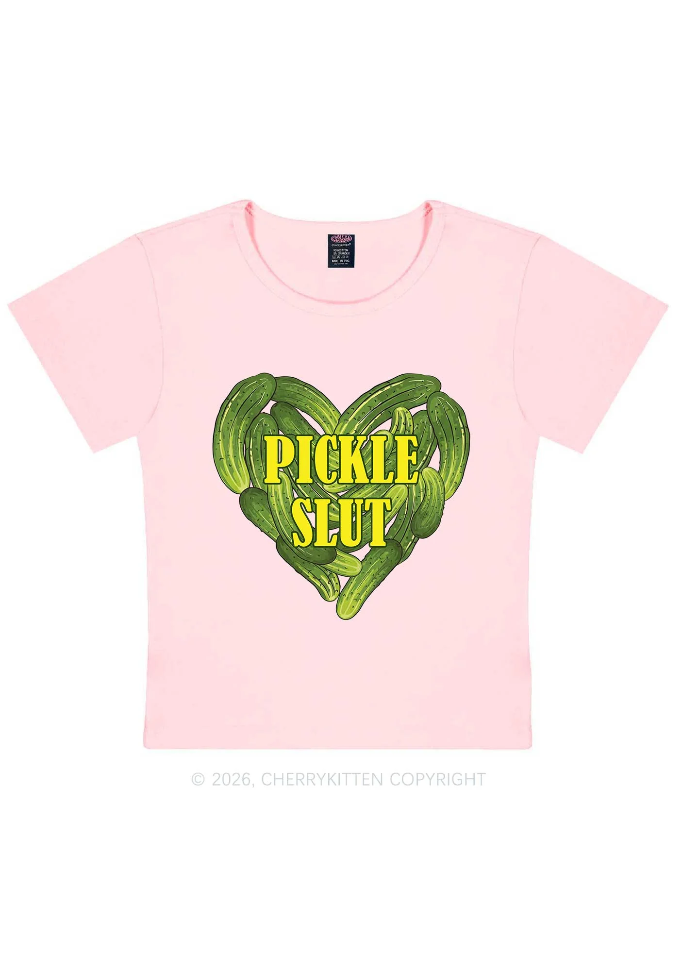 Pickle Slxt Valentine's Day Y2K Baby Tee Cherrykitten - Image 11