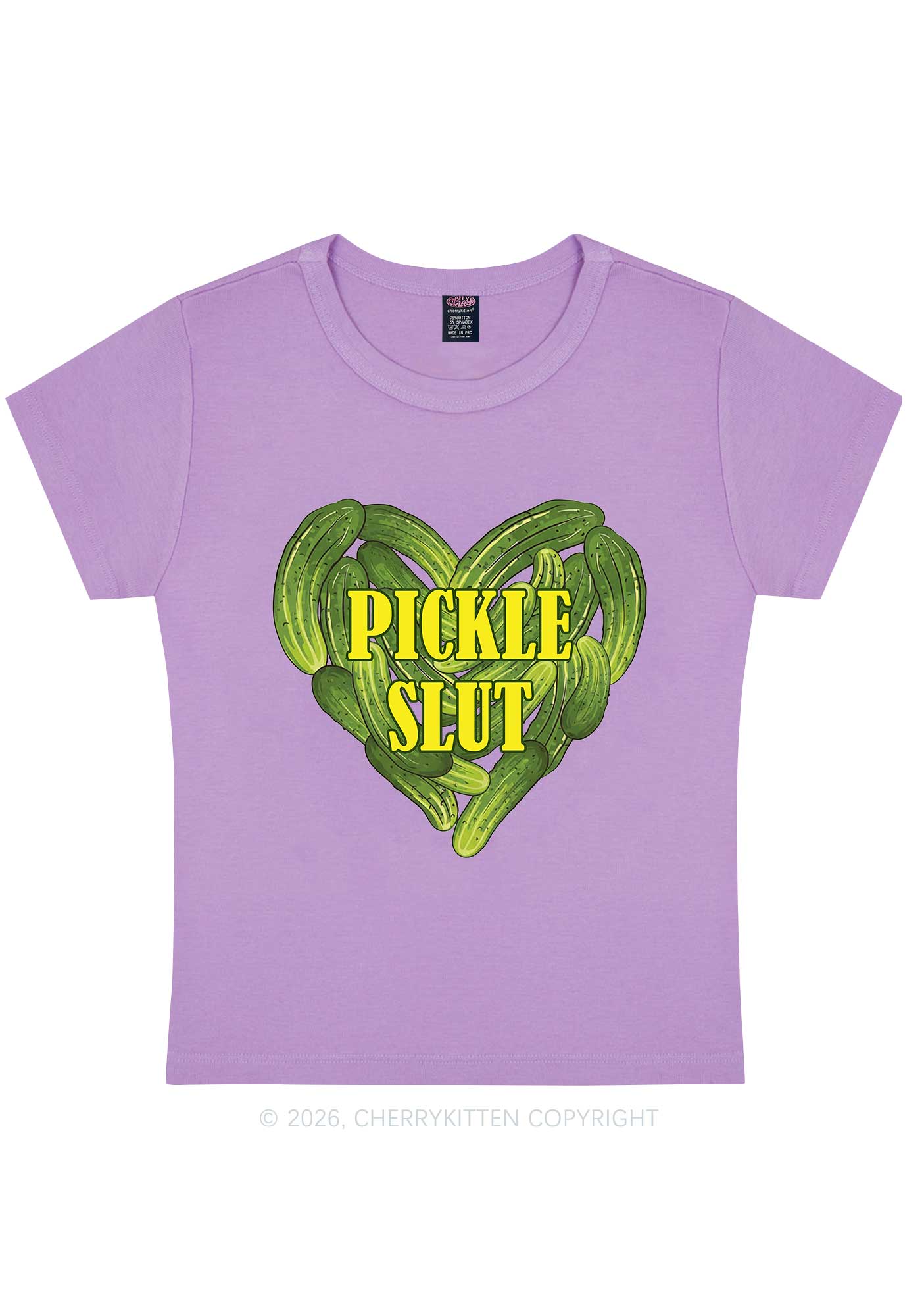 Pickle Slxt Valentine's Day Y2K Baby Tee Cherrykitten - Image 5