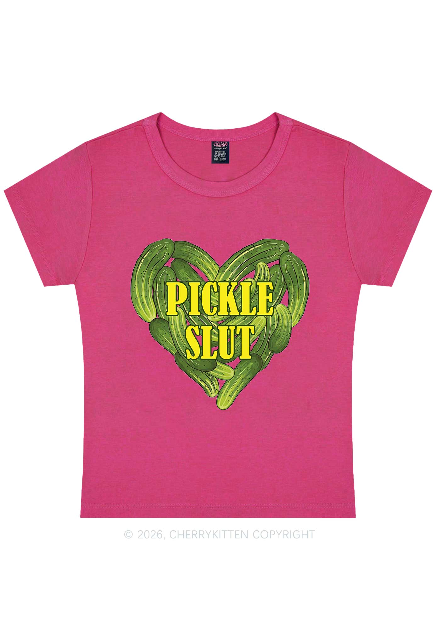Pickle Slxt Valentine's Day Y2K Baby Tee Cherrykitten - Image 6