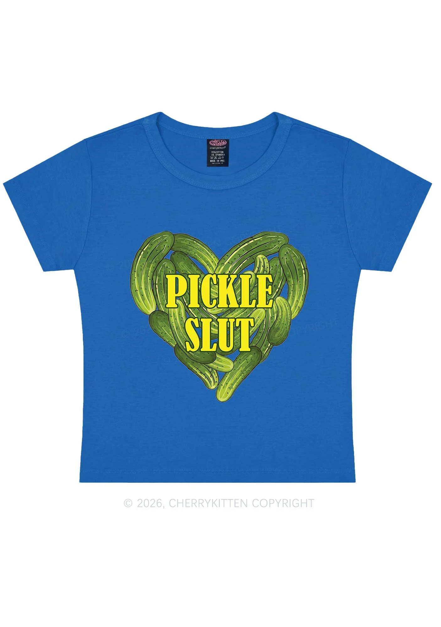 Pickle Slxt Valentine's Day Y2K Baby Tee Cherrykitten - Image 8