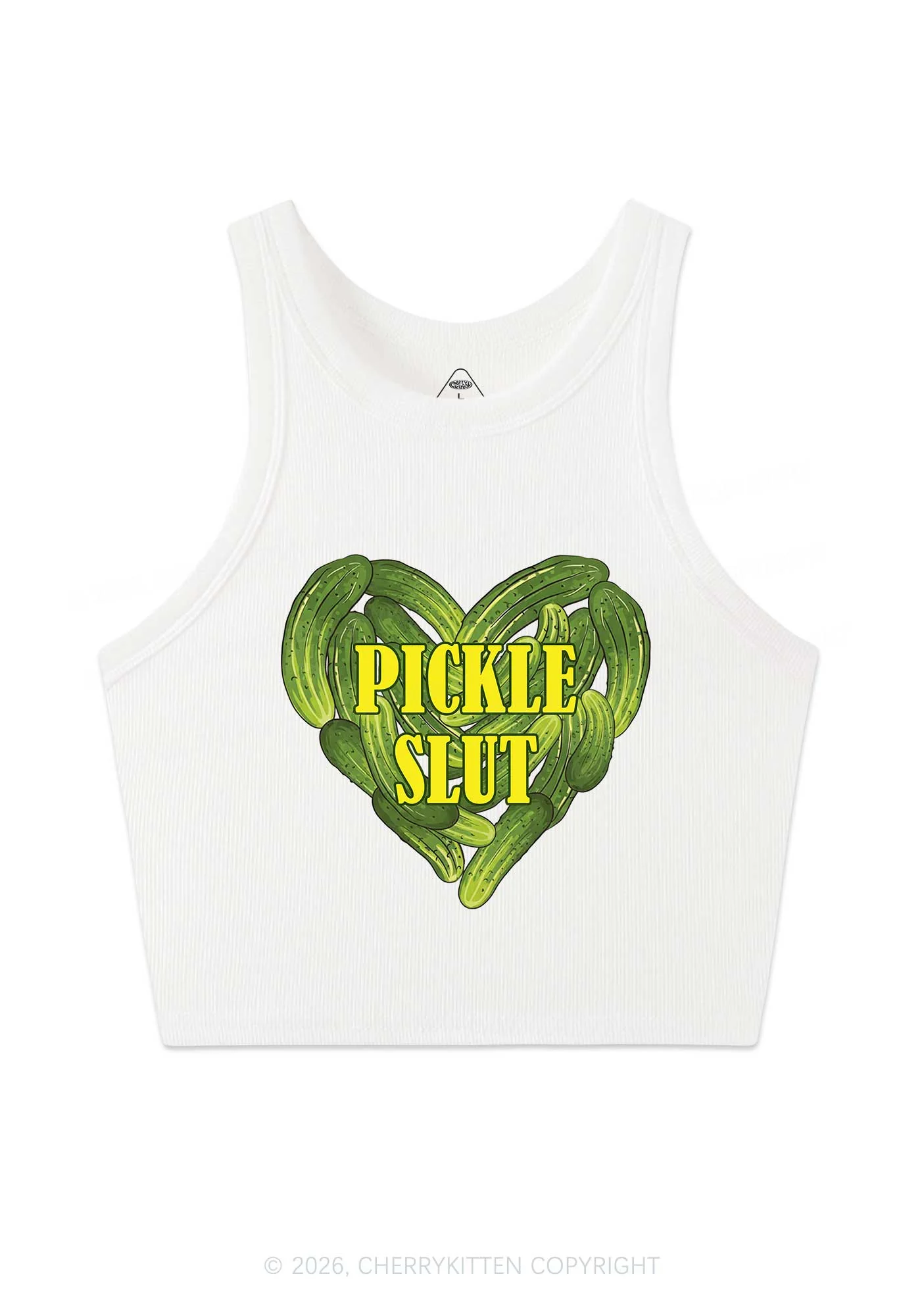 Pickle Slxt Valentine's Day Y2K Crop Tank Top Cherrykitten - Image 3