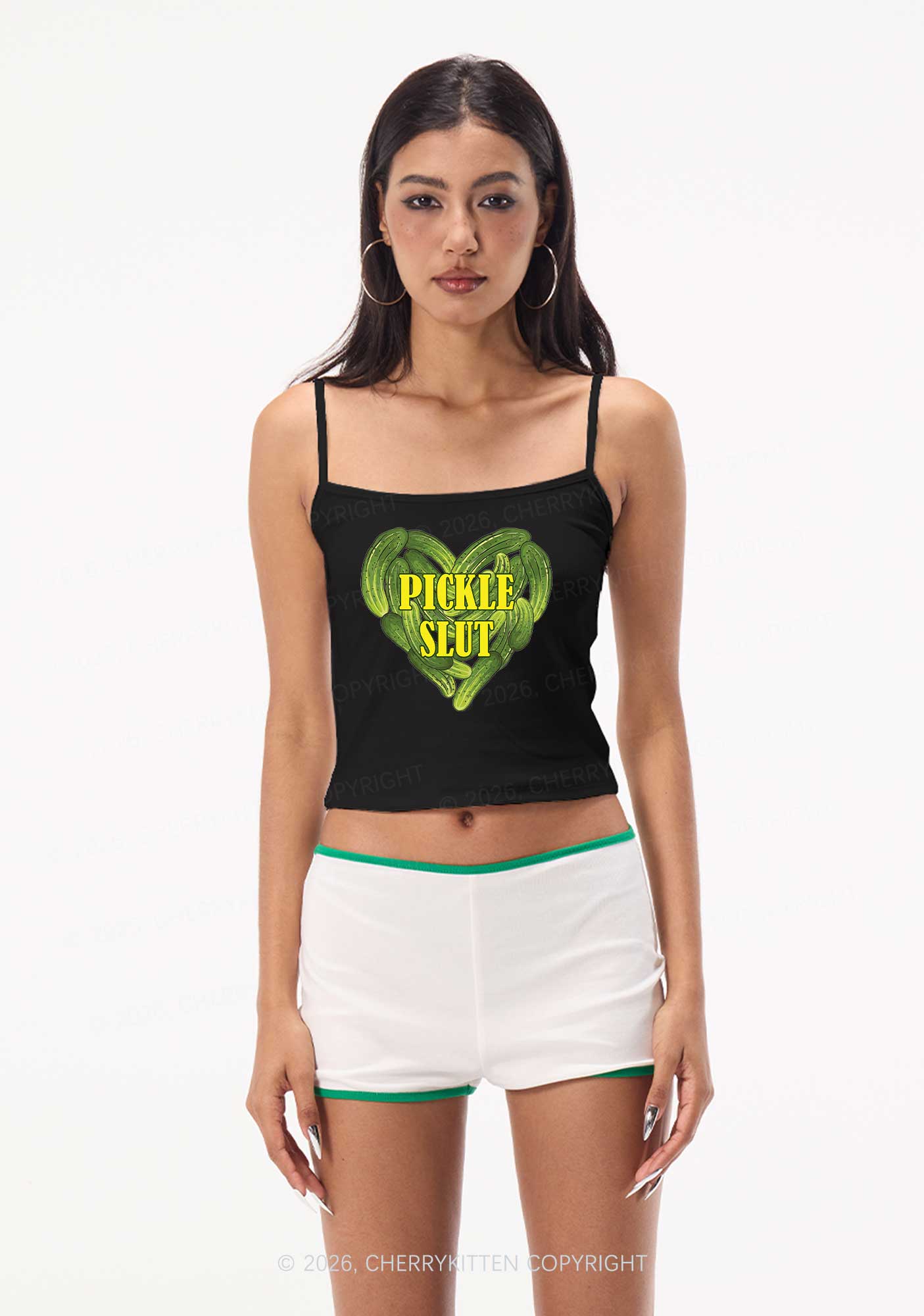 Pickle Slxt Valentine's Day Y2K Spaghetti Strap Cami Cherrykitten - Image 2