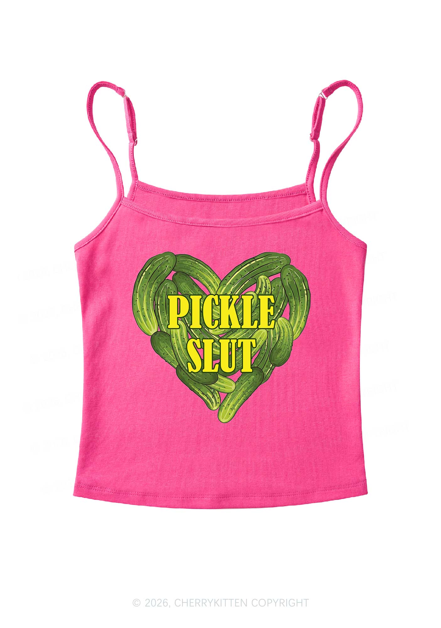 Pickle Slxt Valentine's Day Y2K Spaghetti Strap Cami Cherrykitten - Image 5