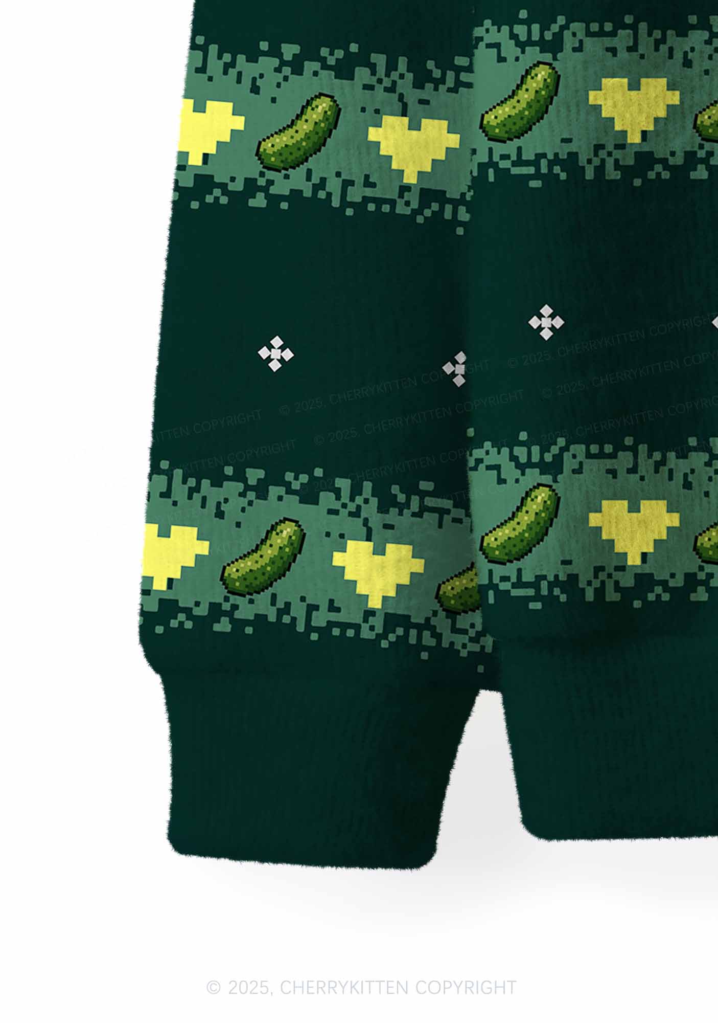 Pickle Slxt Y2K Christmas Cardigan Knit Sweatshirt Cherrykitten - Image 4