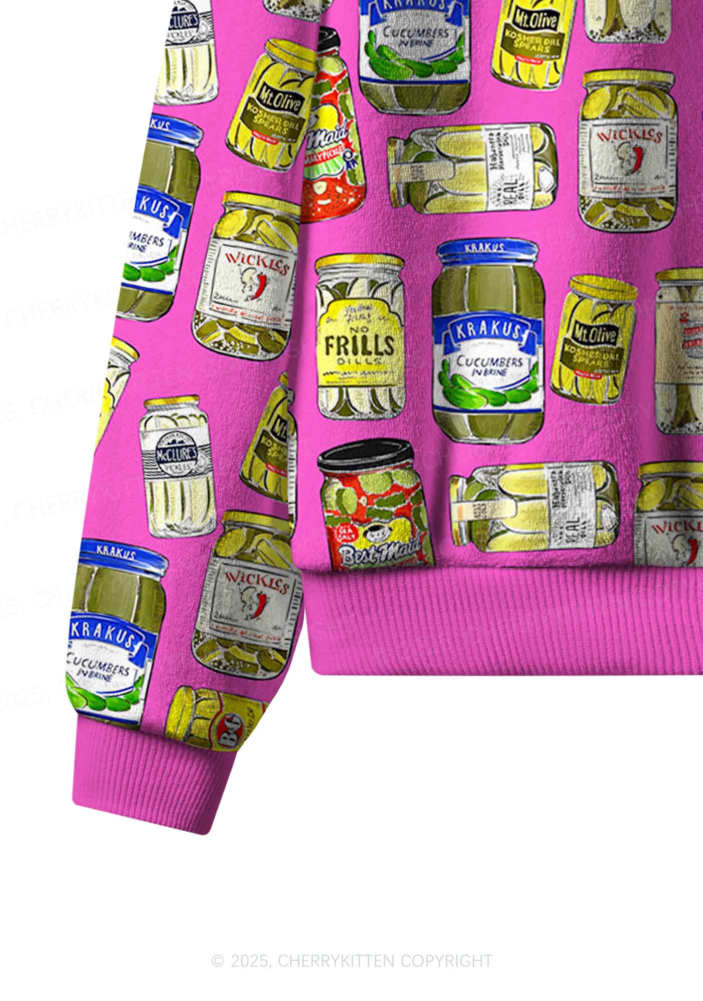 Pickle Y2K Fleece Long Sleeve Pajama Set Cherrykitten - Image 4
