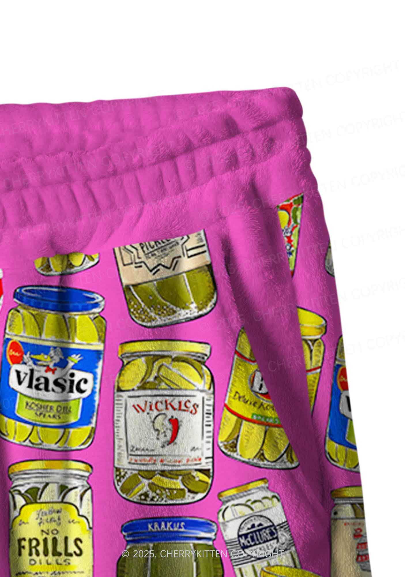 Pickle Y2K Fleece Long Sleeve Pajama Set Cherrykitten - Image 5