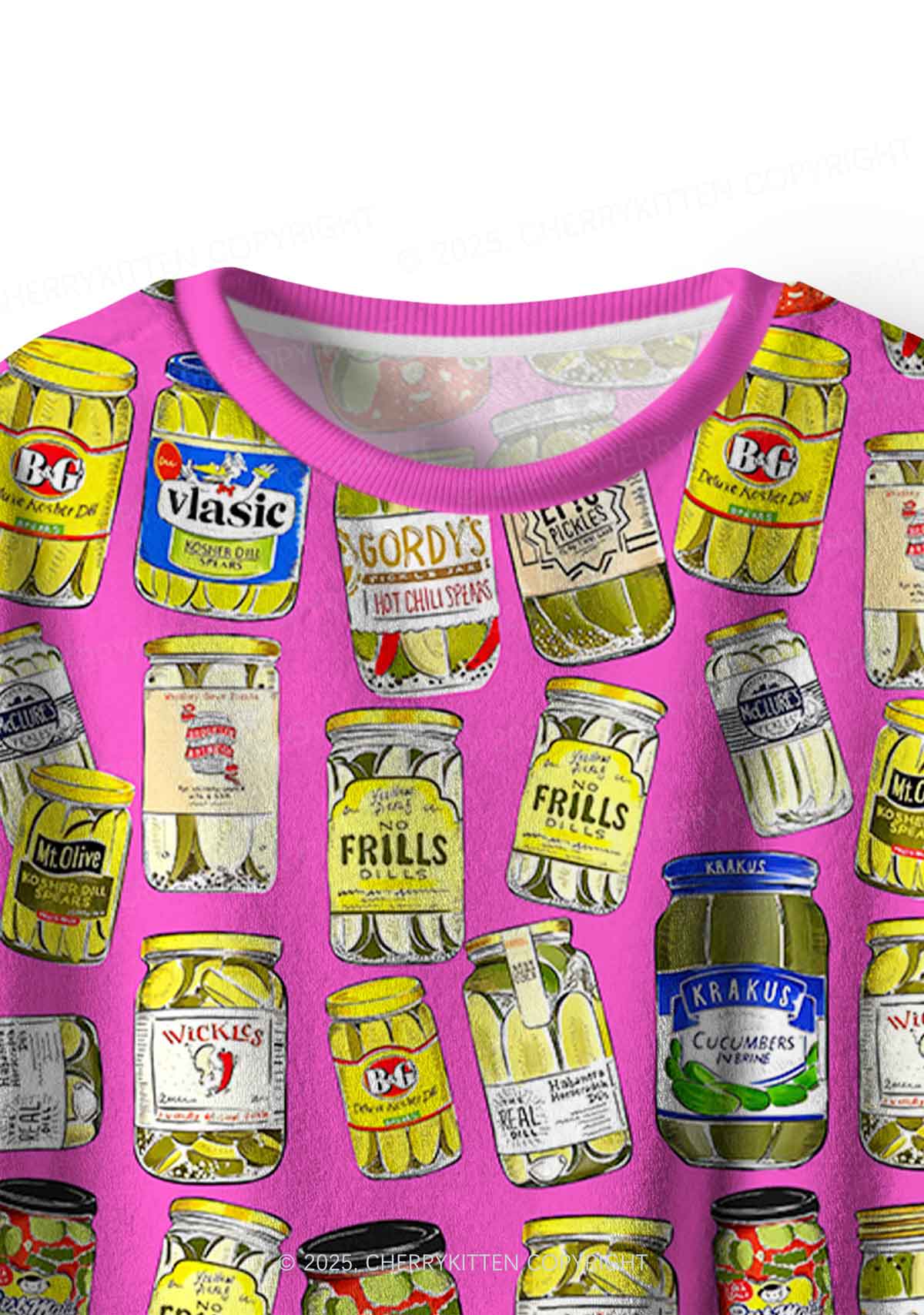 Pickle Y2K Fleece Long Sleeve Pajama Set Cherrykitten - Image 6