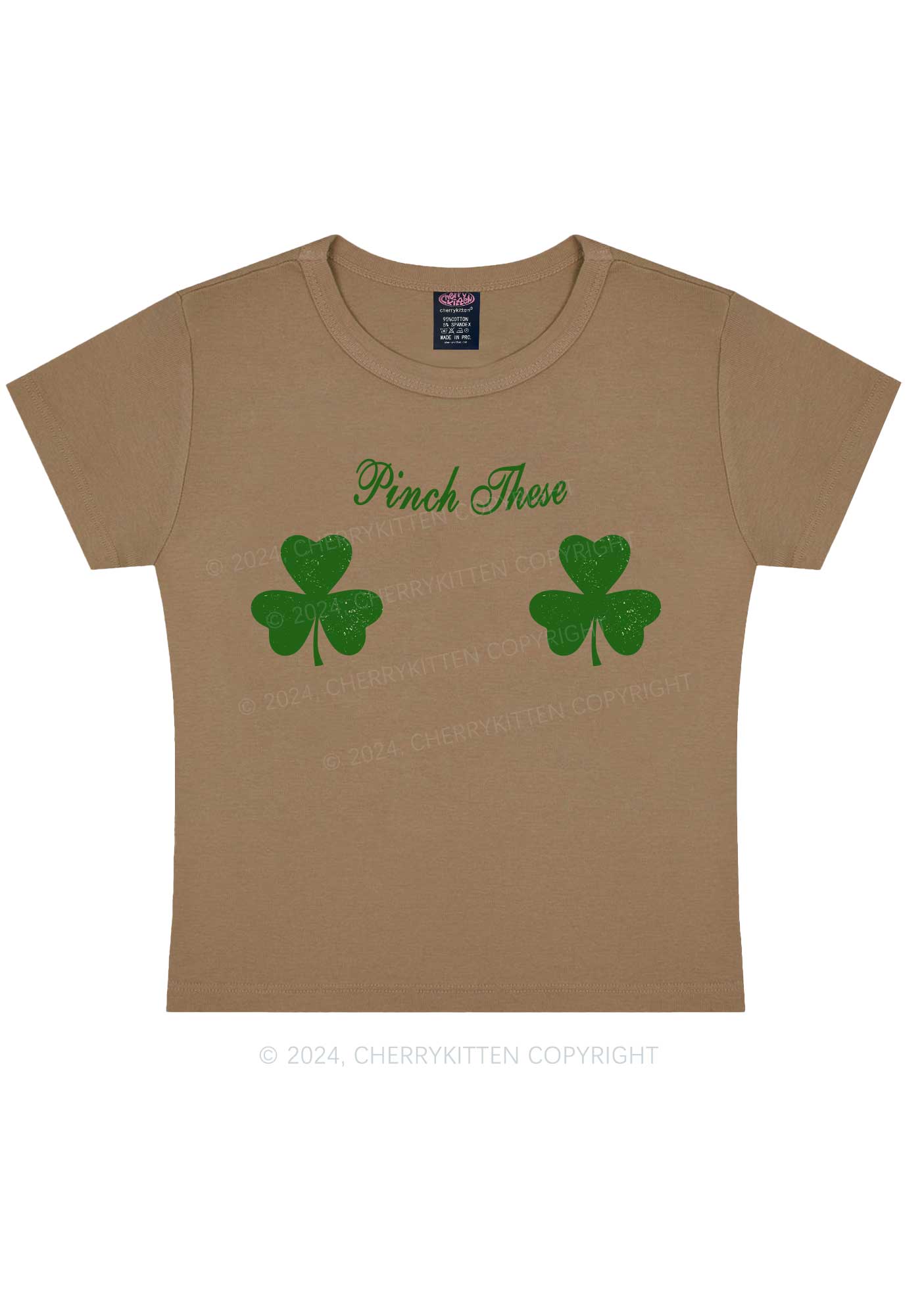 Pinch These St Patricks Y2K Baby Tee Cherrykitten - Image 11