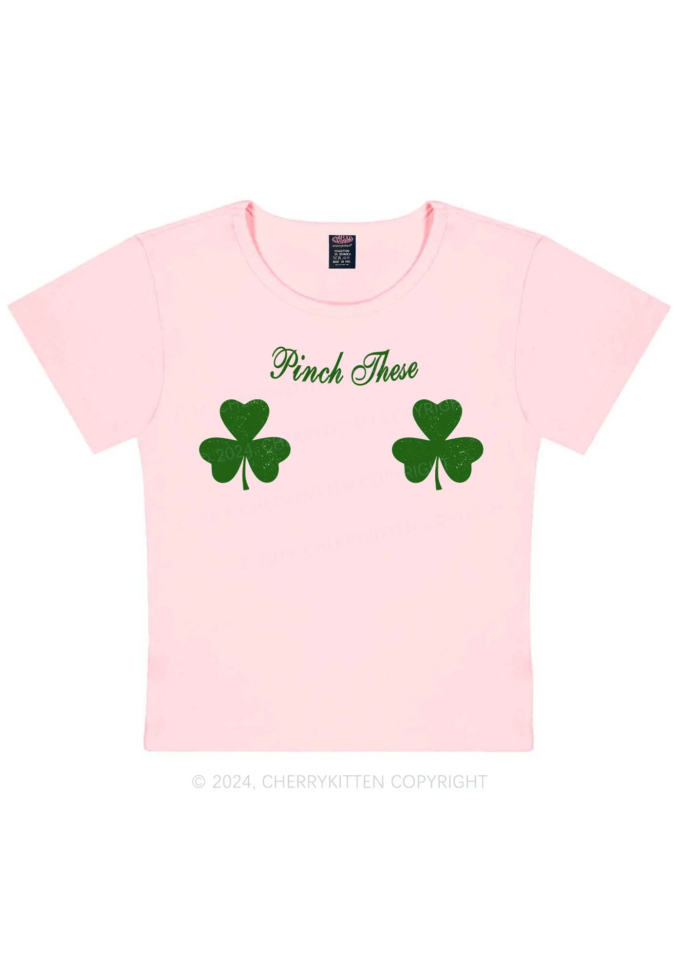 Pinch These St Patricks Y2K Baby Tee Cherrykitten - Image 12