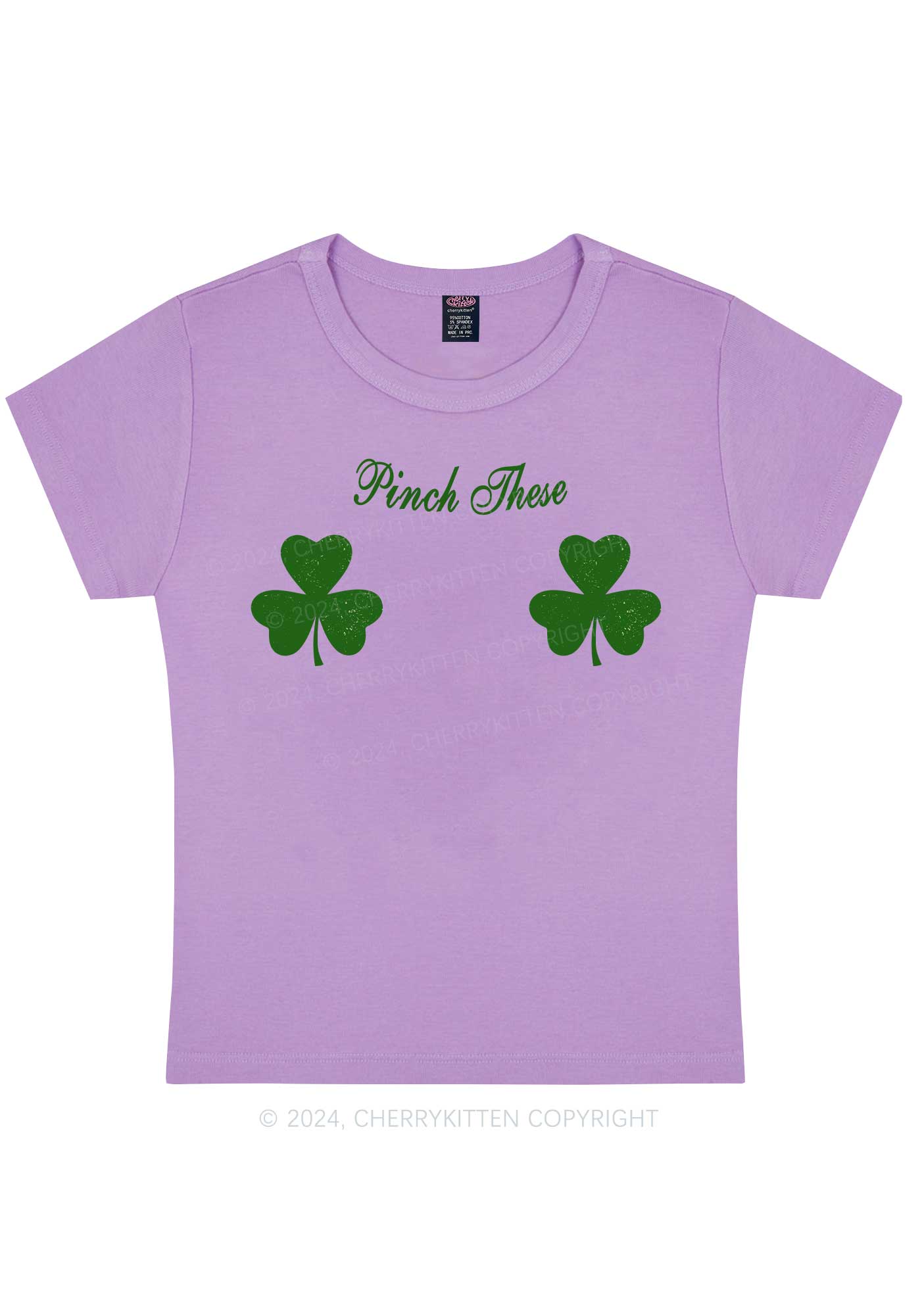 Pinch These St Patricks Y2K Baby Tee Cherrykitten - Image 7
