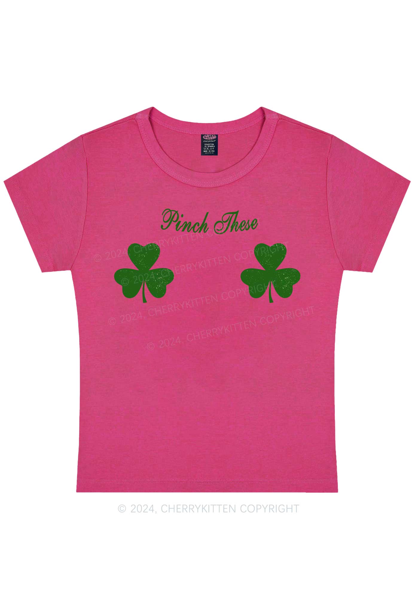 Pinch These St Patricks Y2K Baby Tee Cherrykitten - Image 8