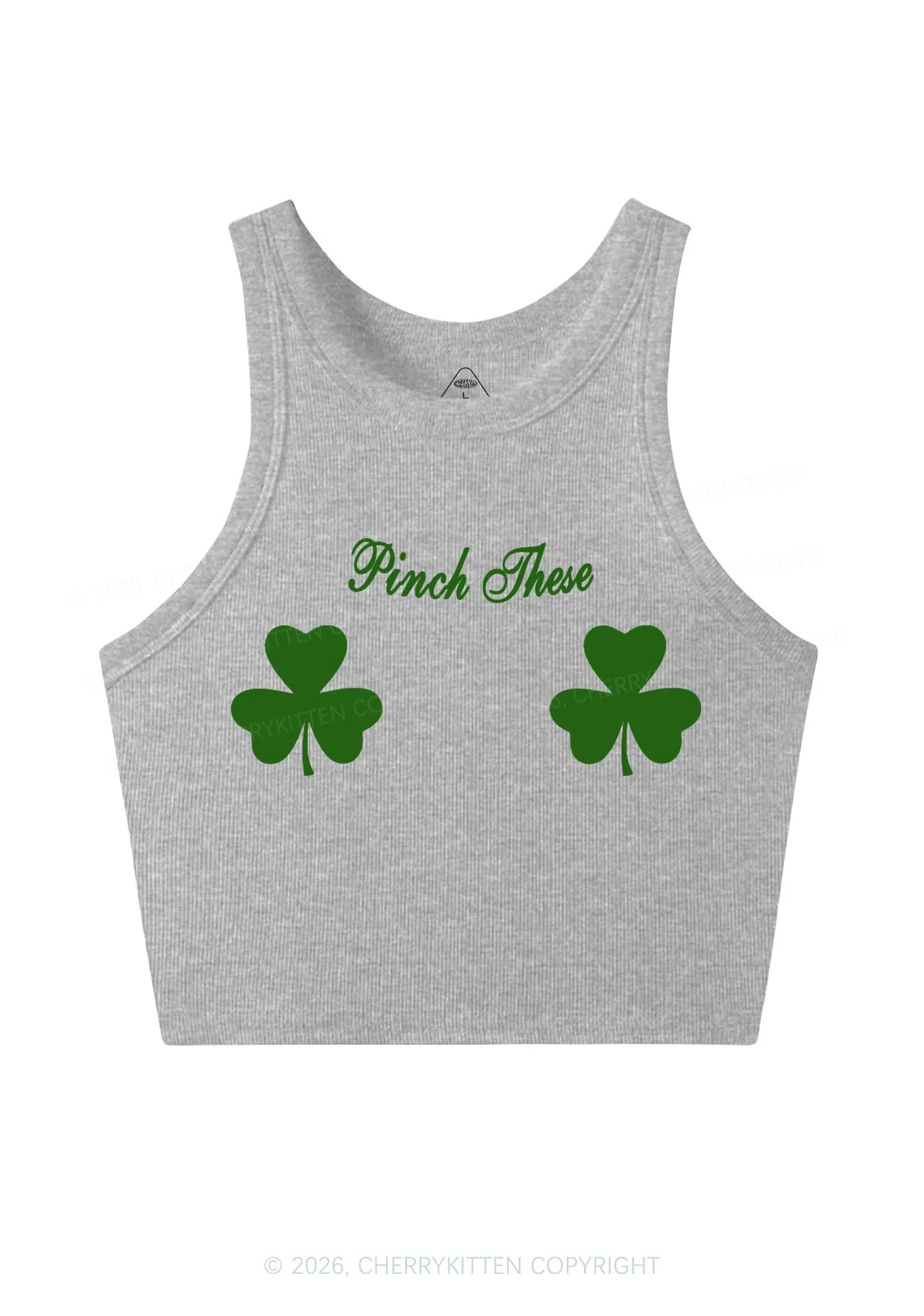 Pinch These St Patricks Y2K Crop Tank Top Cherrykitten - Image 5
