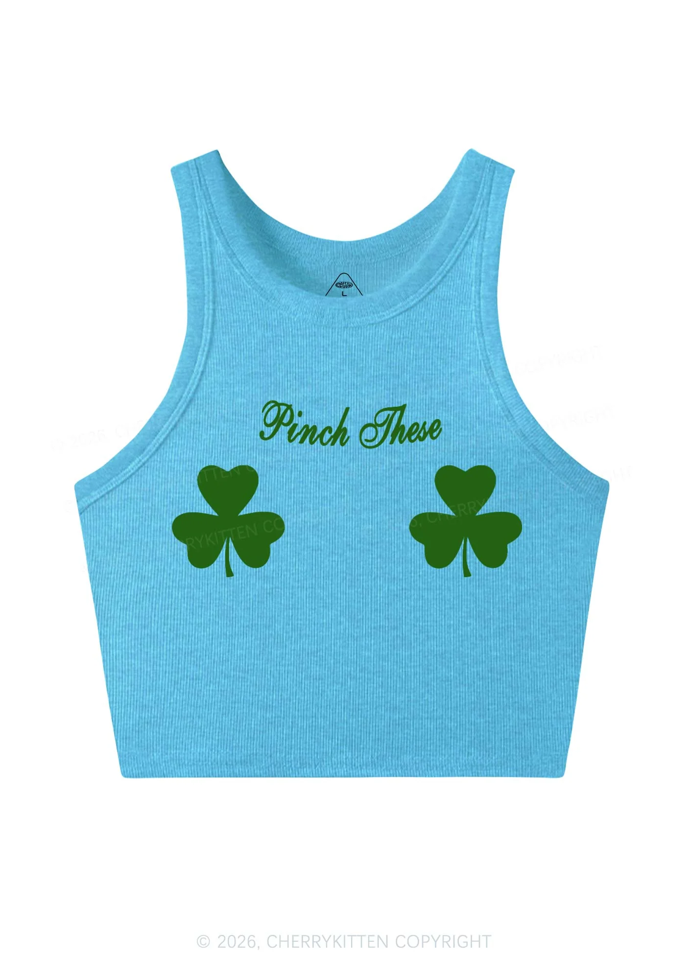 Pinch These St Patricks Y2K Crop Tank Top Cherrykitten - Image 6