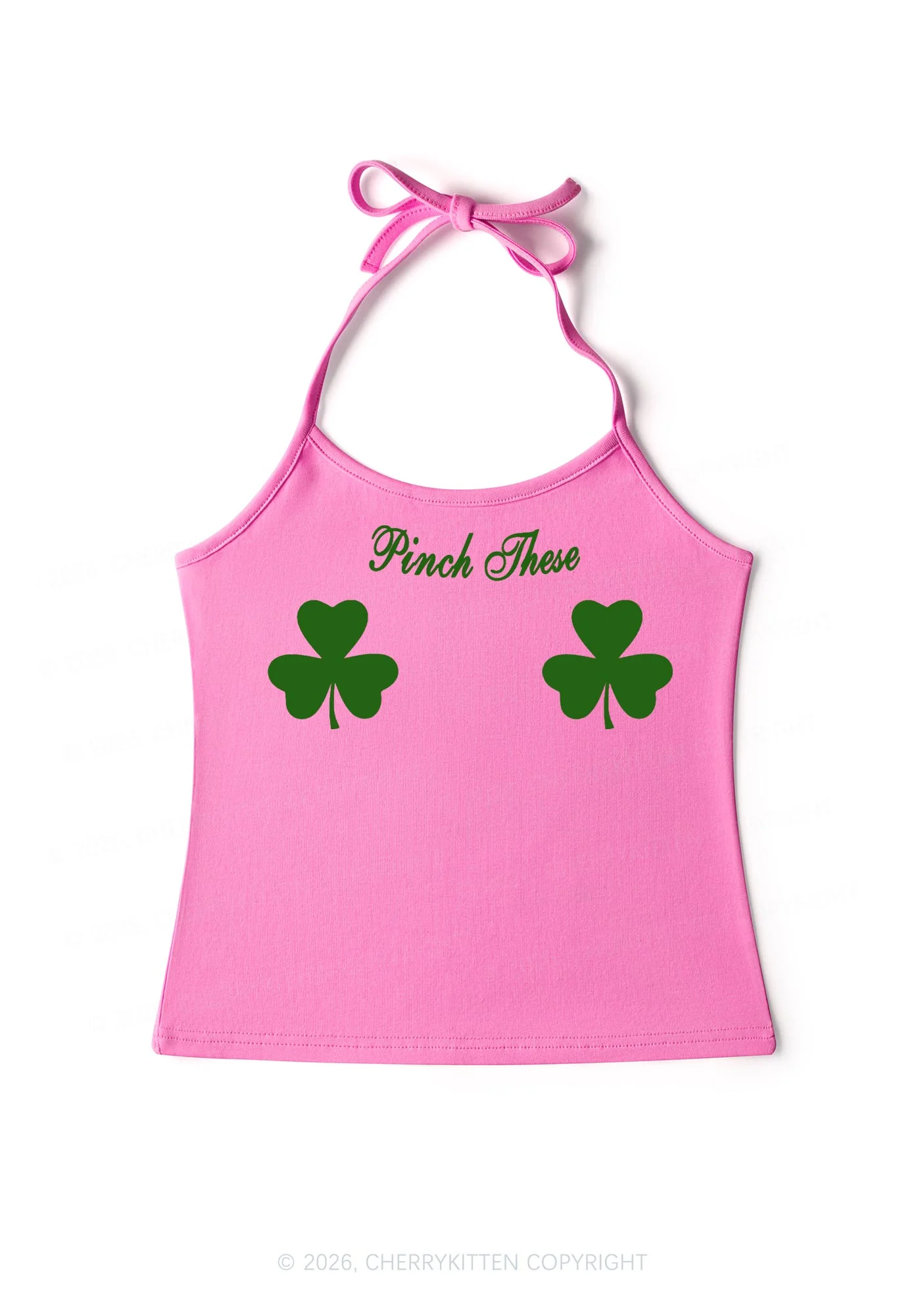 Pinch These St Patricks Y2K Halter Neck Cami Cherrykitten - Image 5