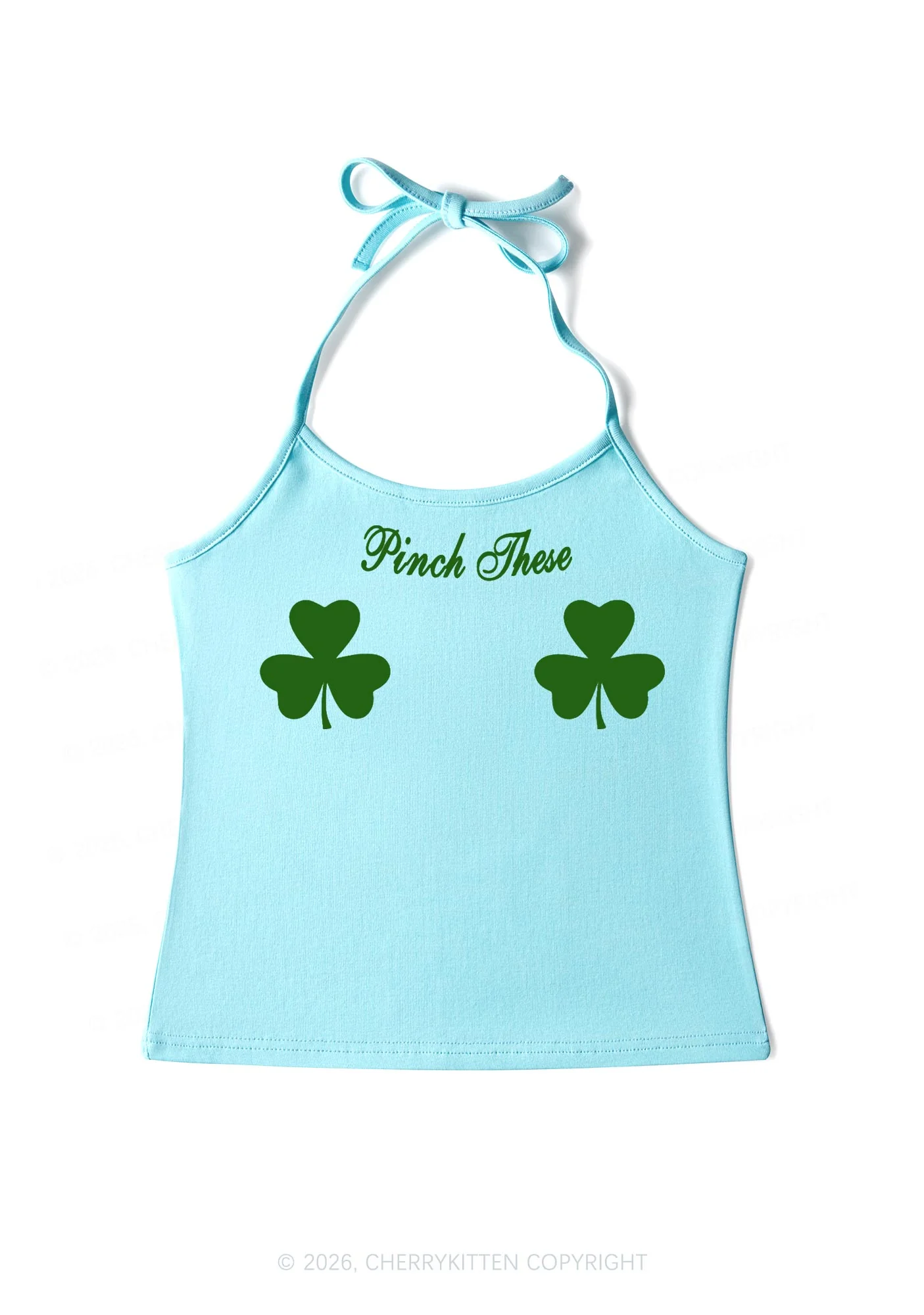 Pinch These St Patricks Y2K Halter Neck Cami Cherrykitten - Image 7