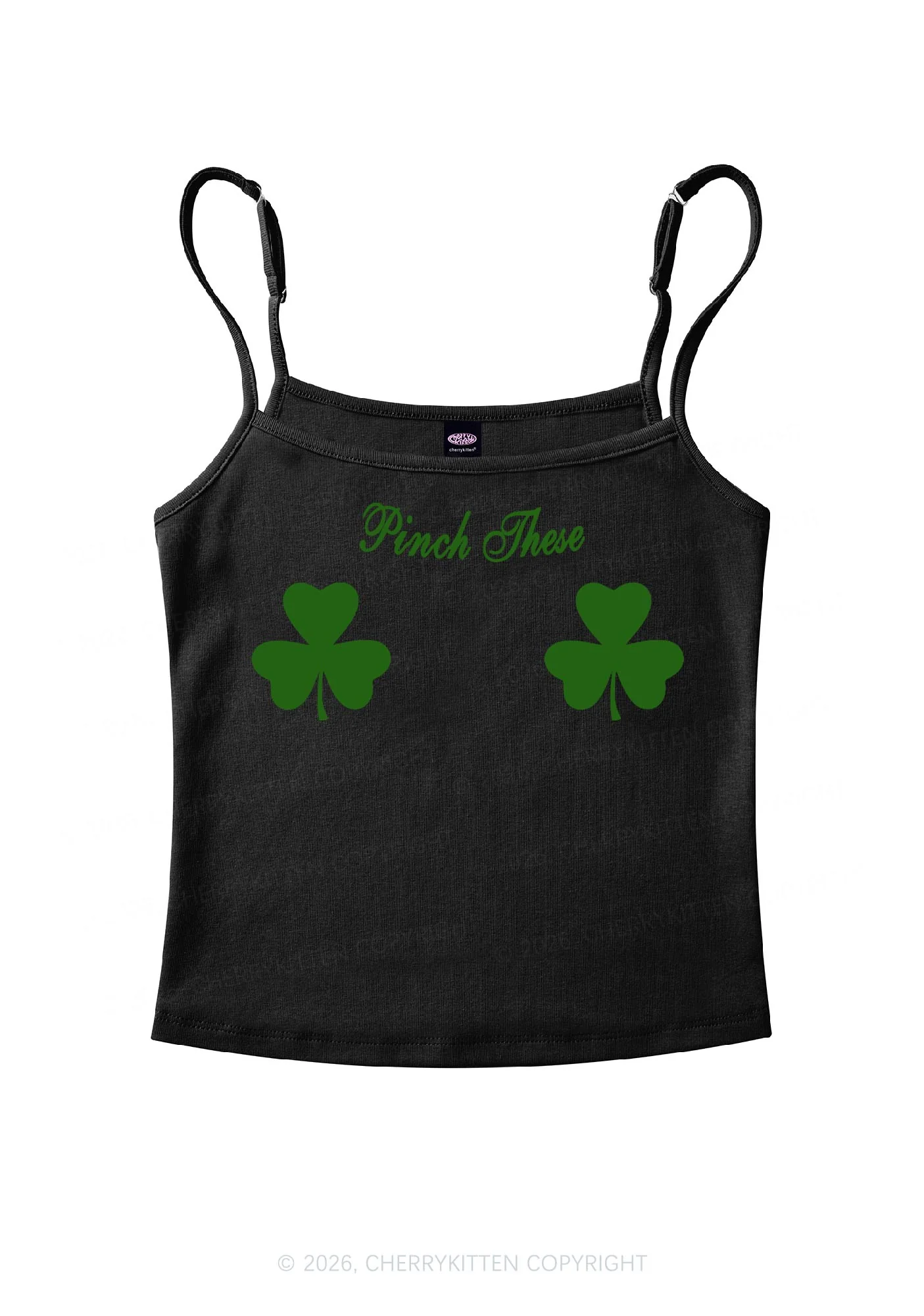 Pinch These St Patricks Y2K Spaghetti Strap Cami Cherrykitten - Image 3