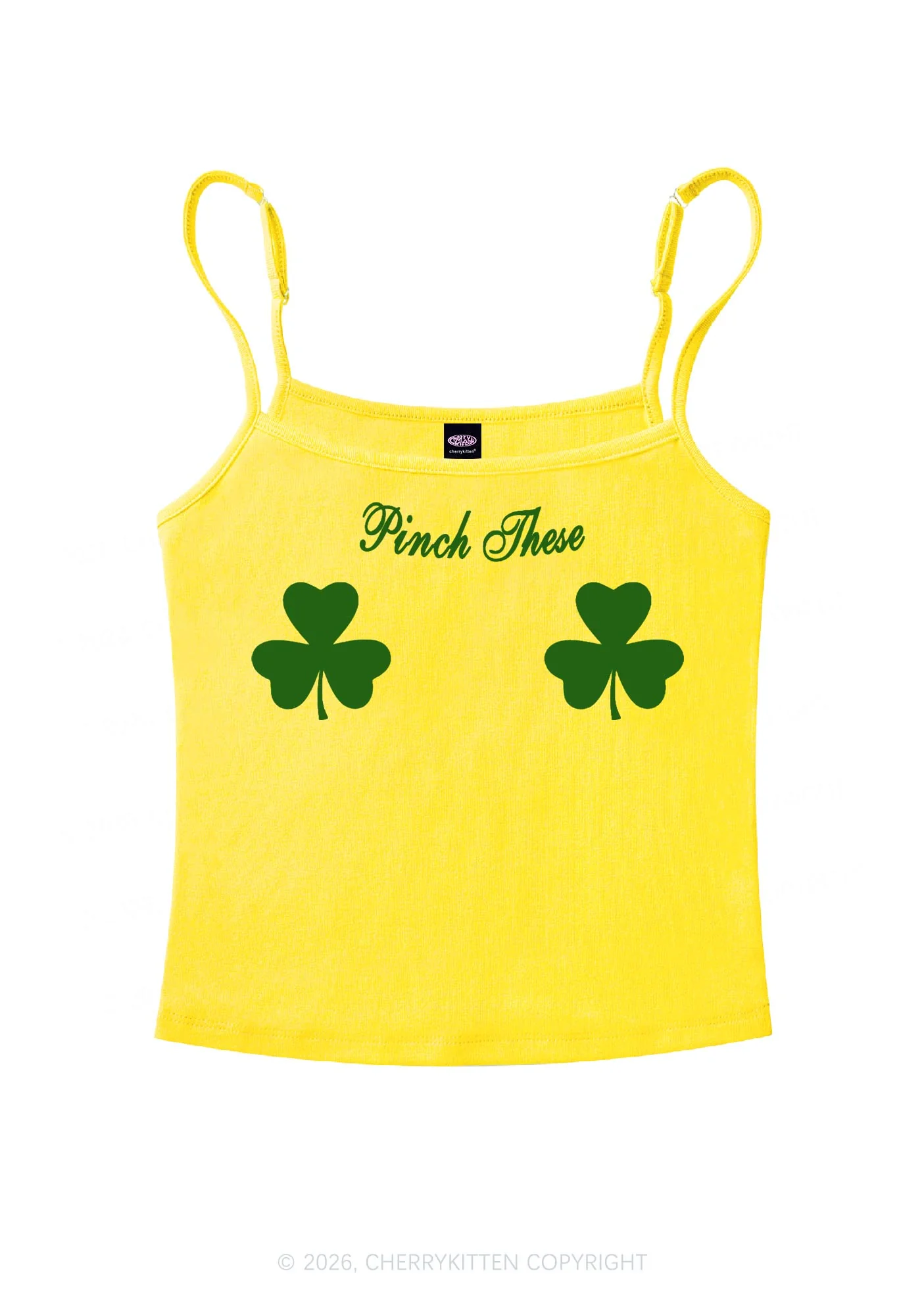 Pinch These St Patricks Y2K Spaghetti Strap Cami Cherrykitten - Image 4