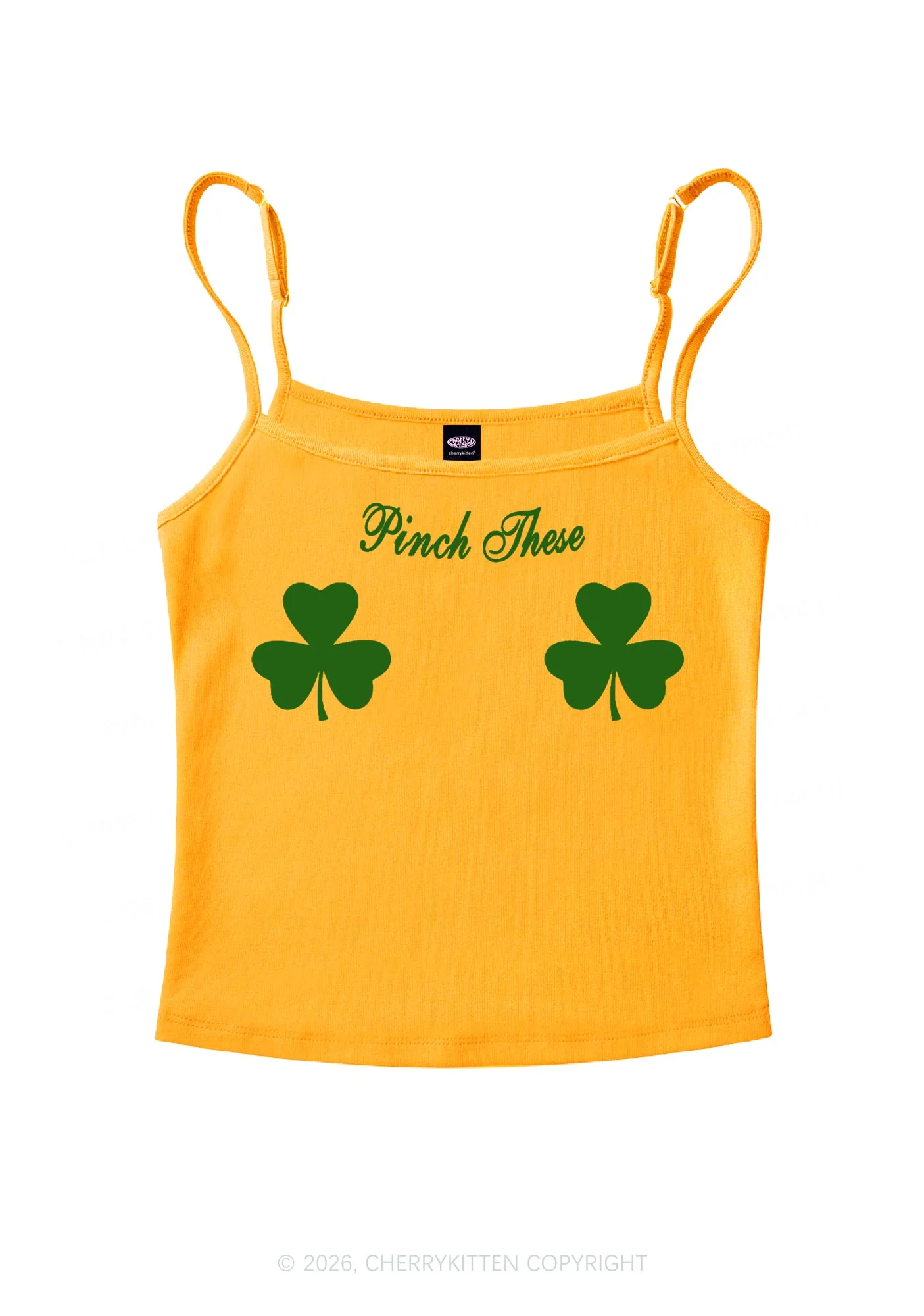 Pinch These St Patricks Y2K Spaghetti Strap Cami Cherrykitten - Image 5
