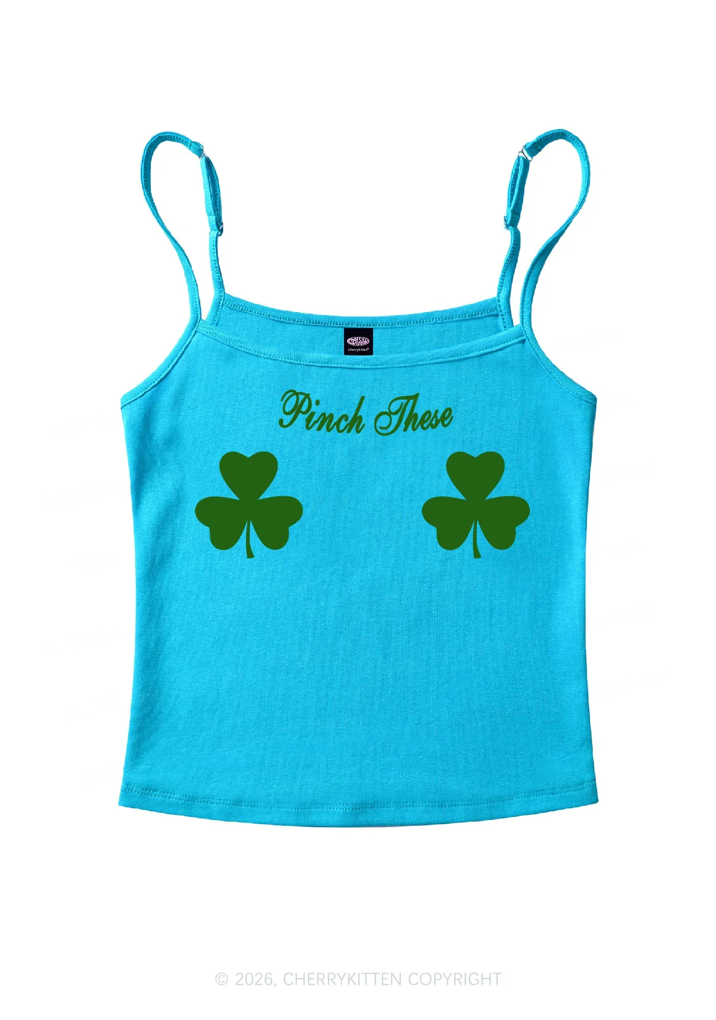 Pinch These St Patricks Y2K Spaghetti Strap Cami Cherrykitten - Image 6