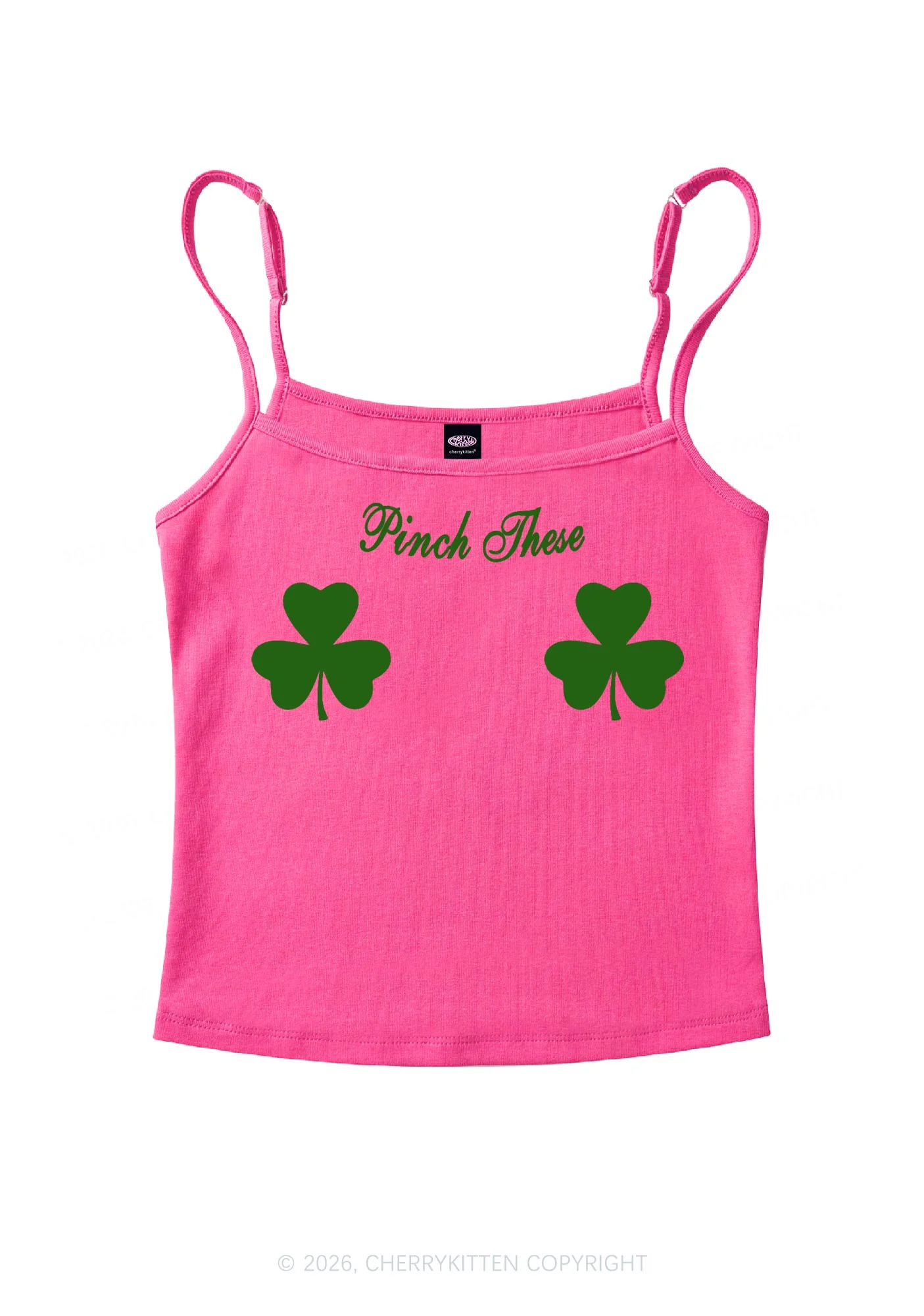 Pinch These St Patricks Y2K Spaghetti Strap Cami Cherrykitten - Image 7