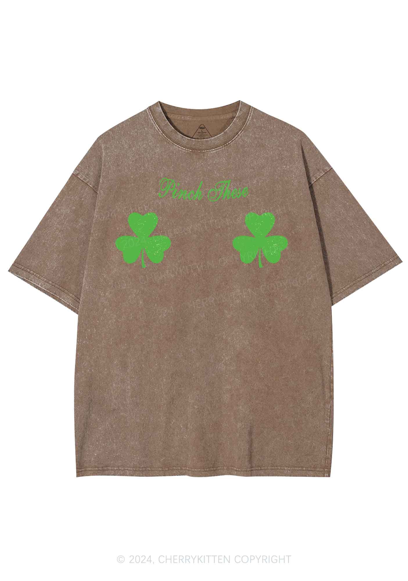 Pinch These St Patricks Y2K Washed Tee Cherrykitten - Image 10
