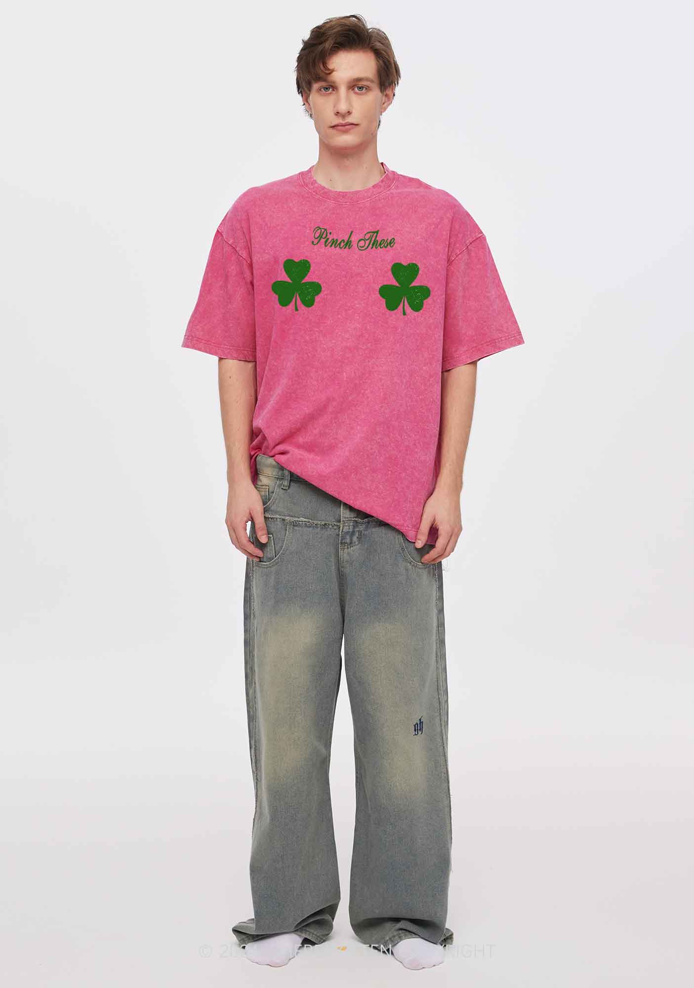 Pinch These St Patricks Y2K Washed Tee Cherrykitten - Image 4
