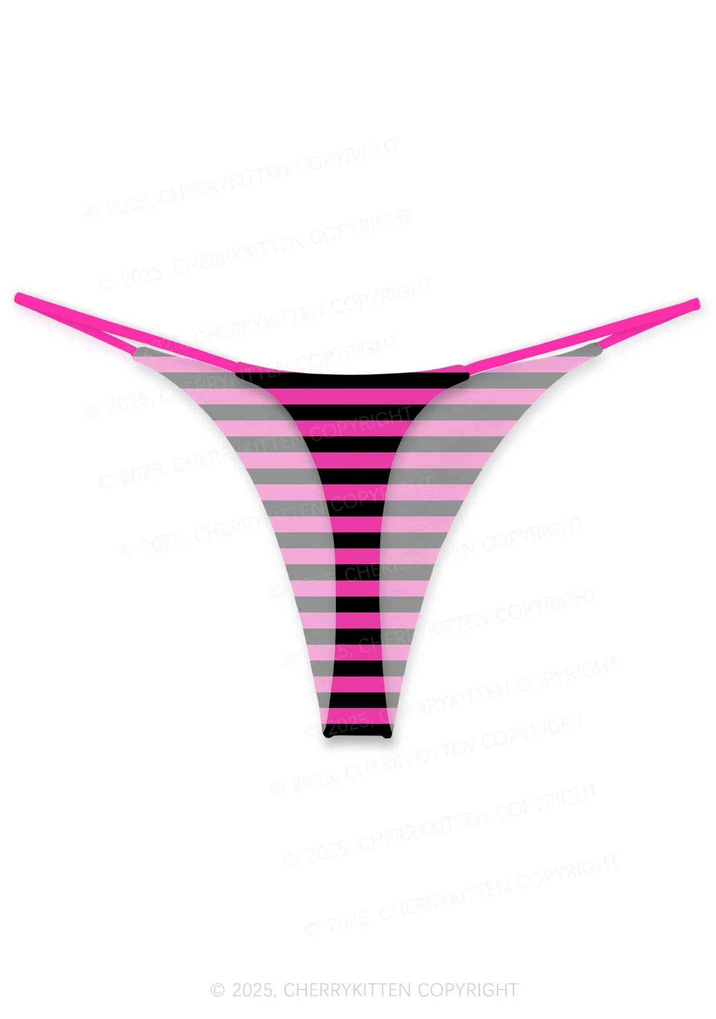 Pink And Black Stripe Valentine's Day Y2K Print Couples Boxer Thong Set Cherrykitten - Image 3