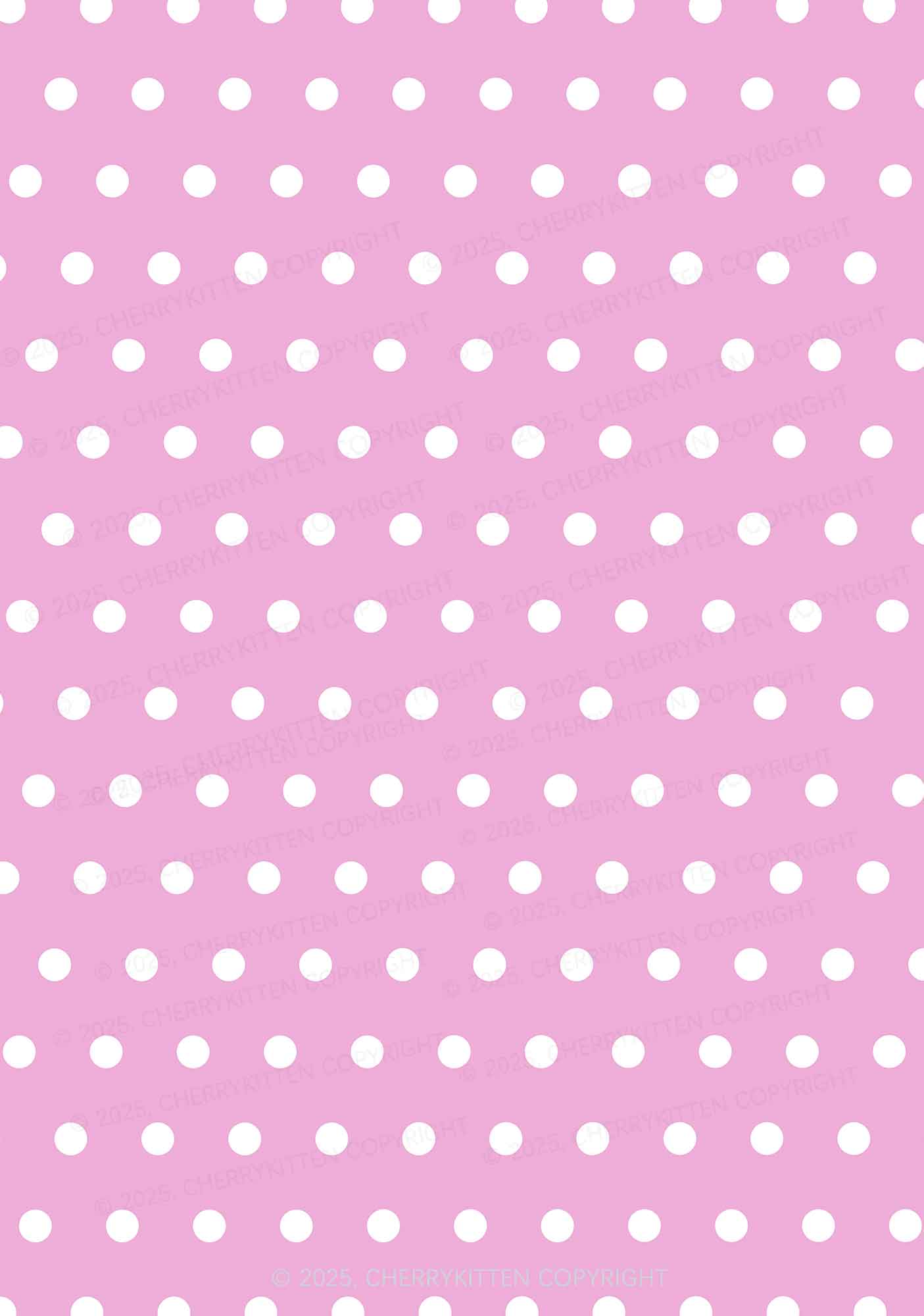 Pink And White Dots Y2K Print Bikini Set Cherrykitten - Image 2