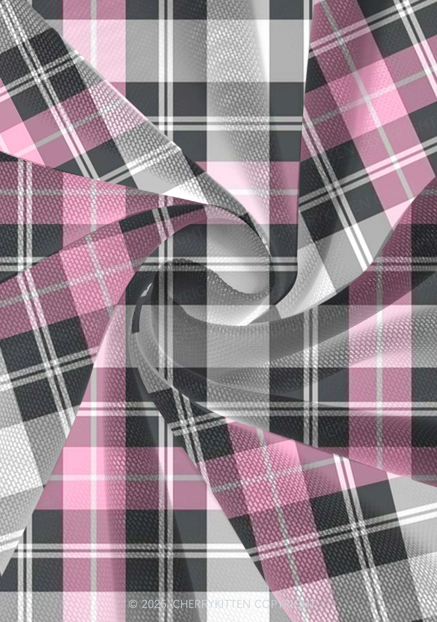 Pink And White Plaid Y2K Print Mini Layered Skirt Cherrykitten - Image 4