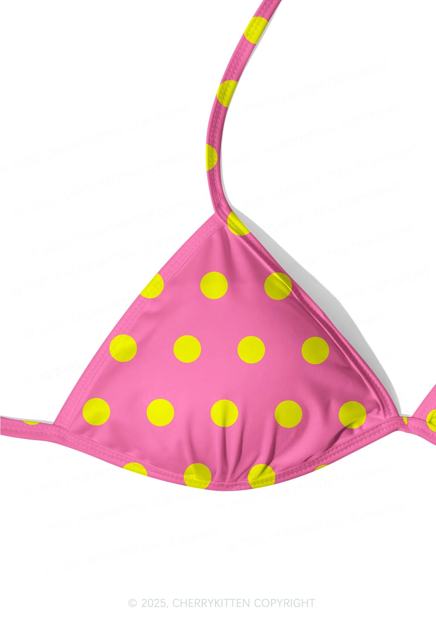 Pink And Yellow Dots Y2K Print Bikini Set Cherrykitten - Image 4