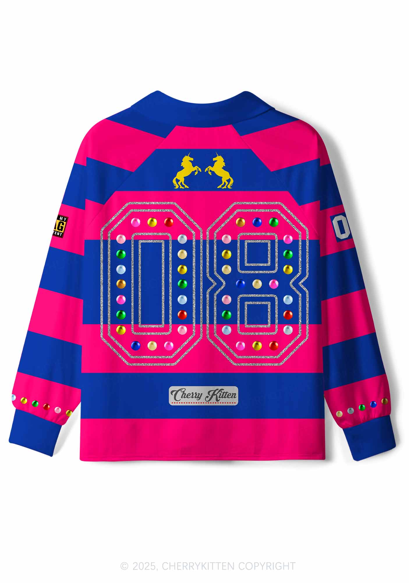 Pink Autism Y2K Sport Long Sleeve Jersey Shirts Cherrykitten - Image 3