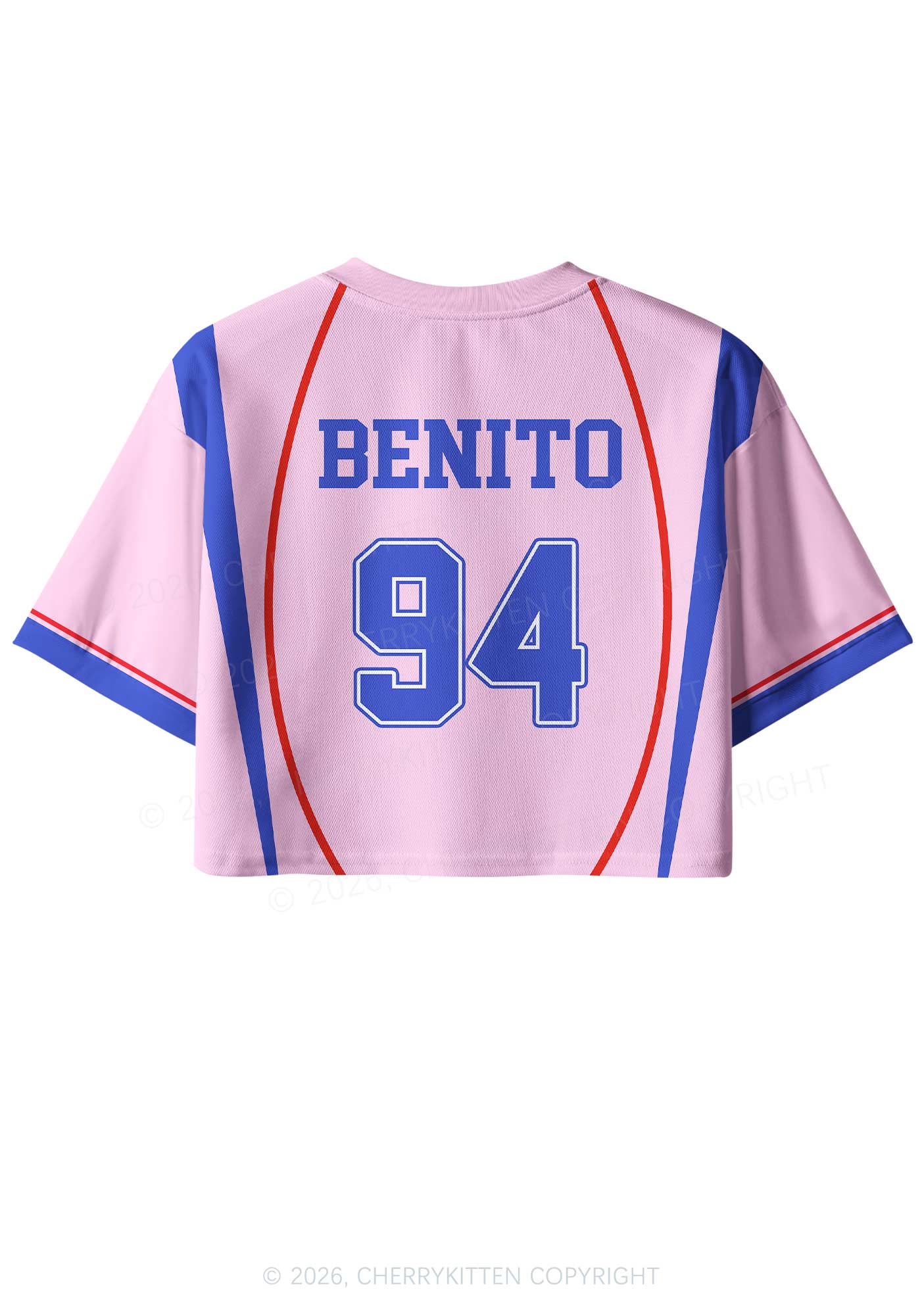 Pink Bad Bunny Y2K Crop Sport Jersey Shirts Cherrykitten - Image 3