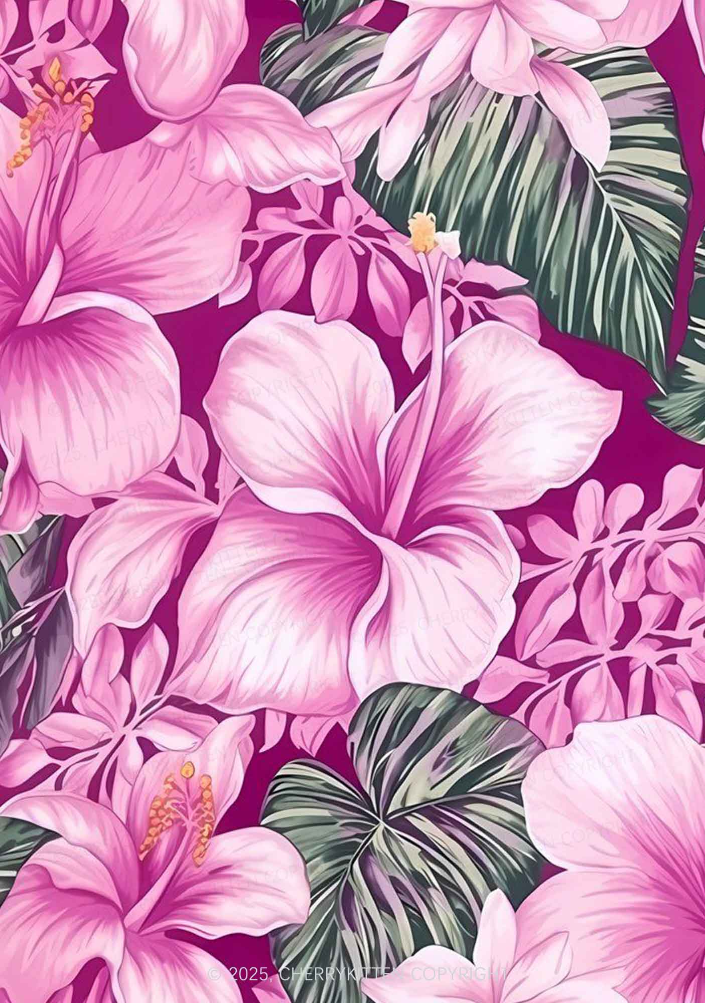 Pink Blossoms Y2K Print Bikini Set Cherrykitten - Image 2