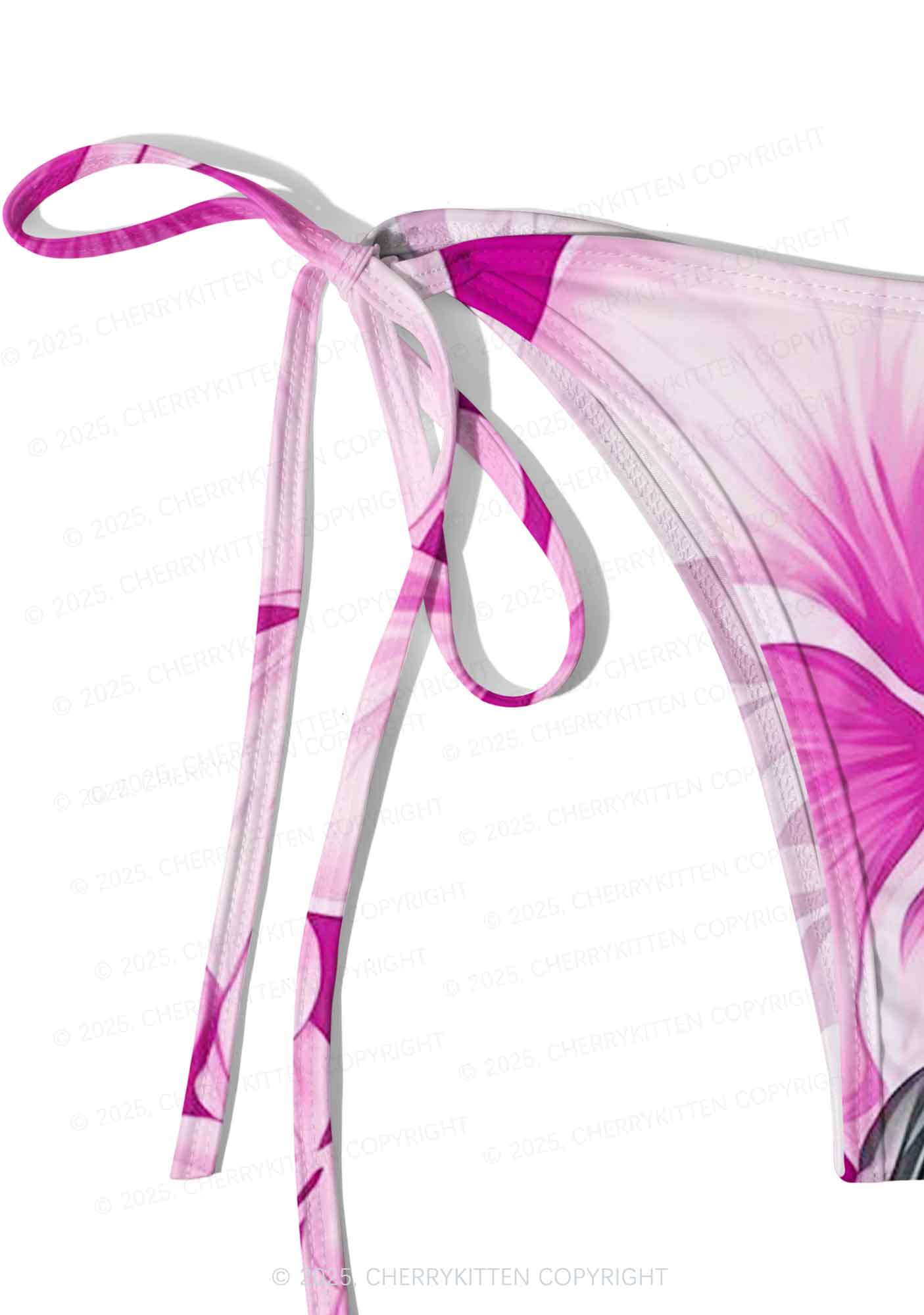 Pink Blossoms Y2K Print Bikini Set Cherrykitten - Image 5