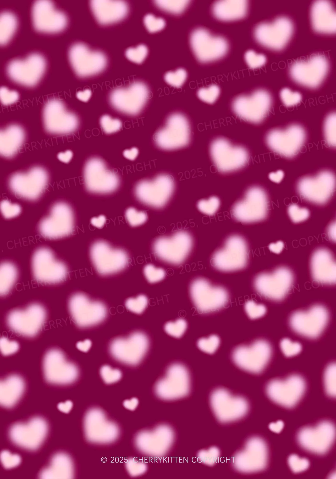 Pink Blurred Heart Valentine's Day Y2K Print Couples Boxer Briefs Set Cherrykitten - Image 2