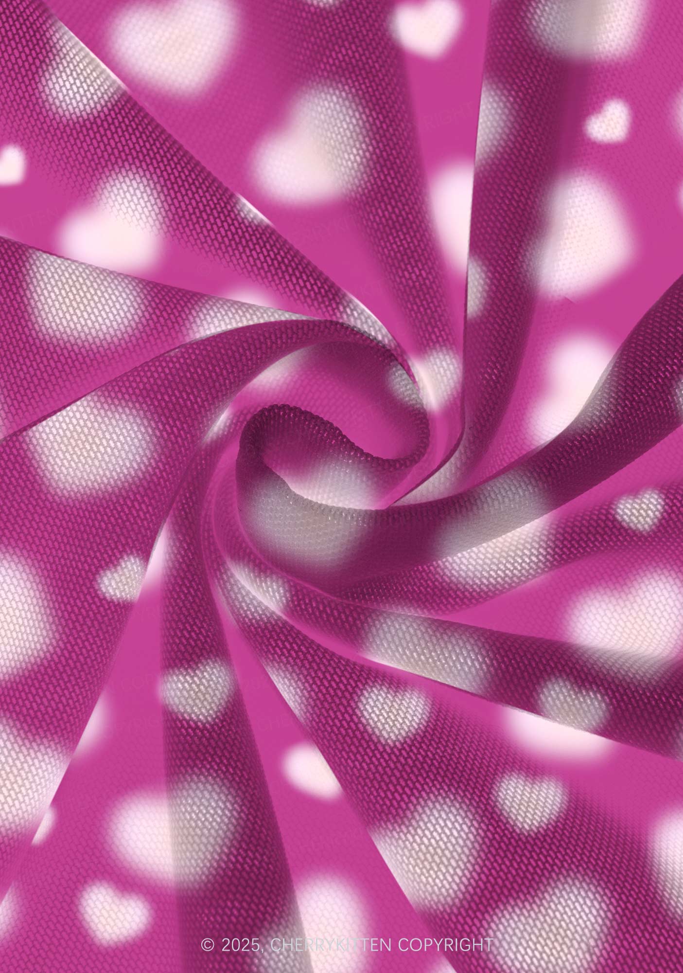 Pink Blurred Heart Valentine's Day Y2K Print Mini Layered Skirt Cherrykitten - Image 4