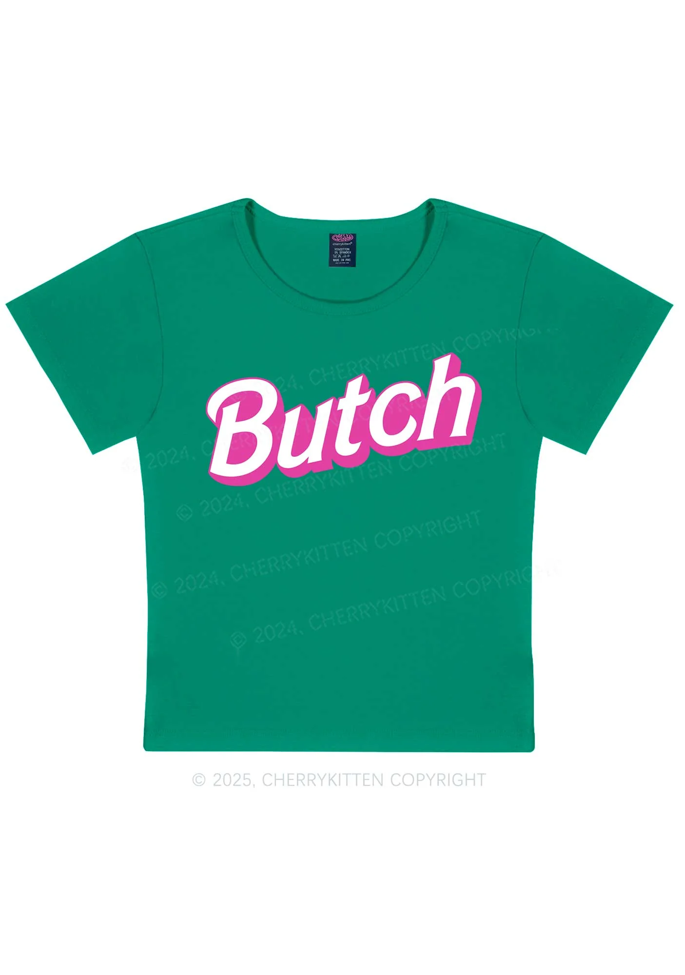 Pink Butch Y2K Baby Tee Cherrykitten - Image 11