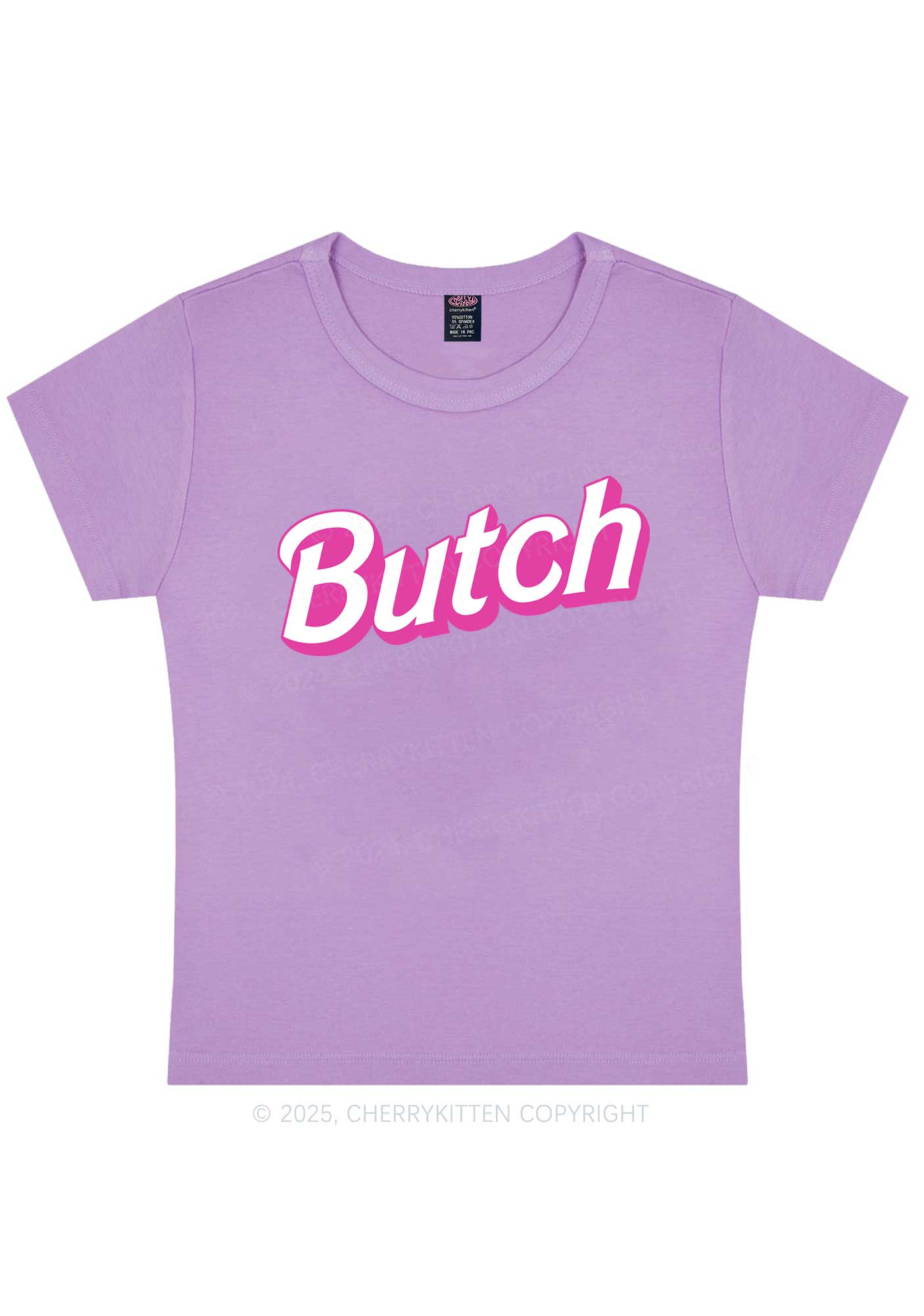 Pink Butch Y2K Baby Tee Cherrykitten - Image 5