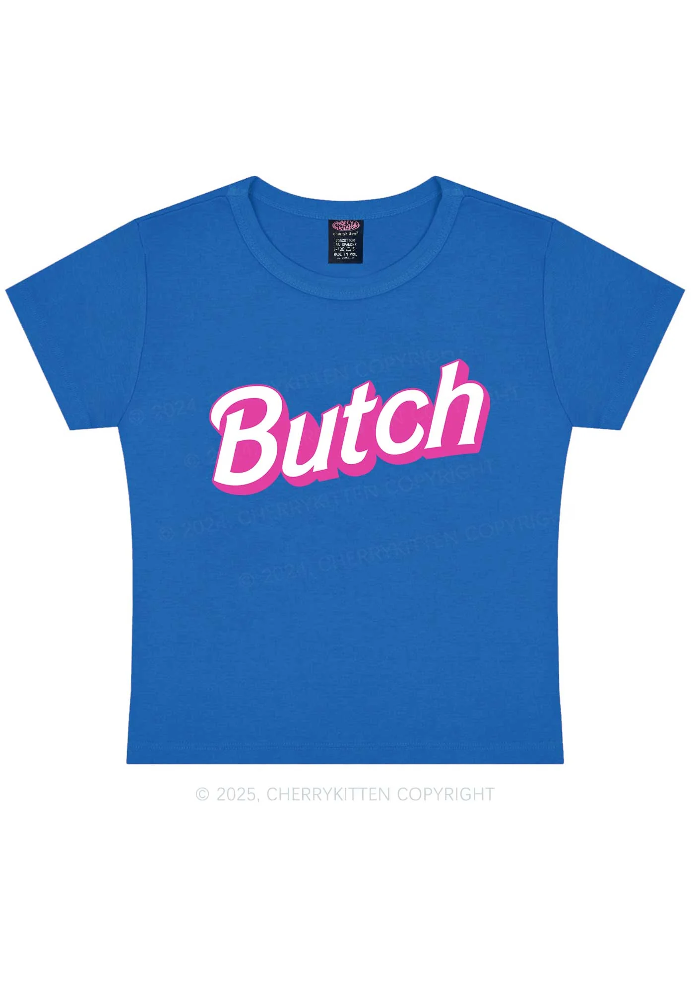 Pink Butch Y2K Baby Tee Cherrykitten - Image 8