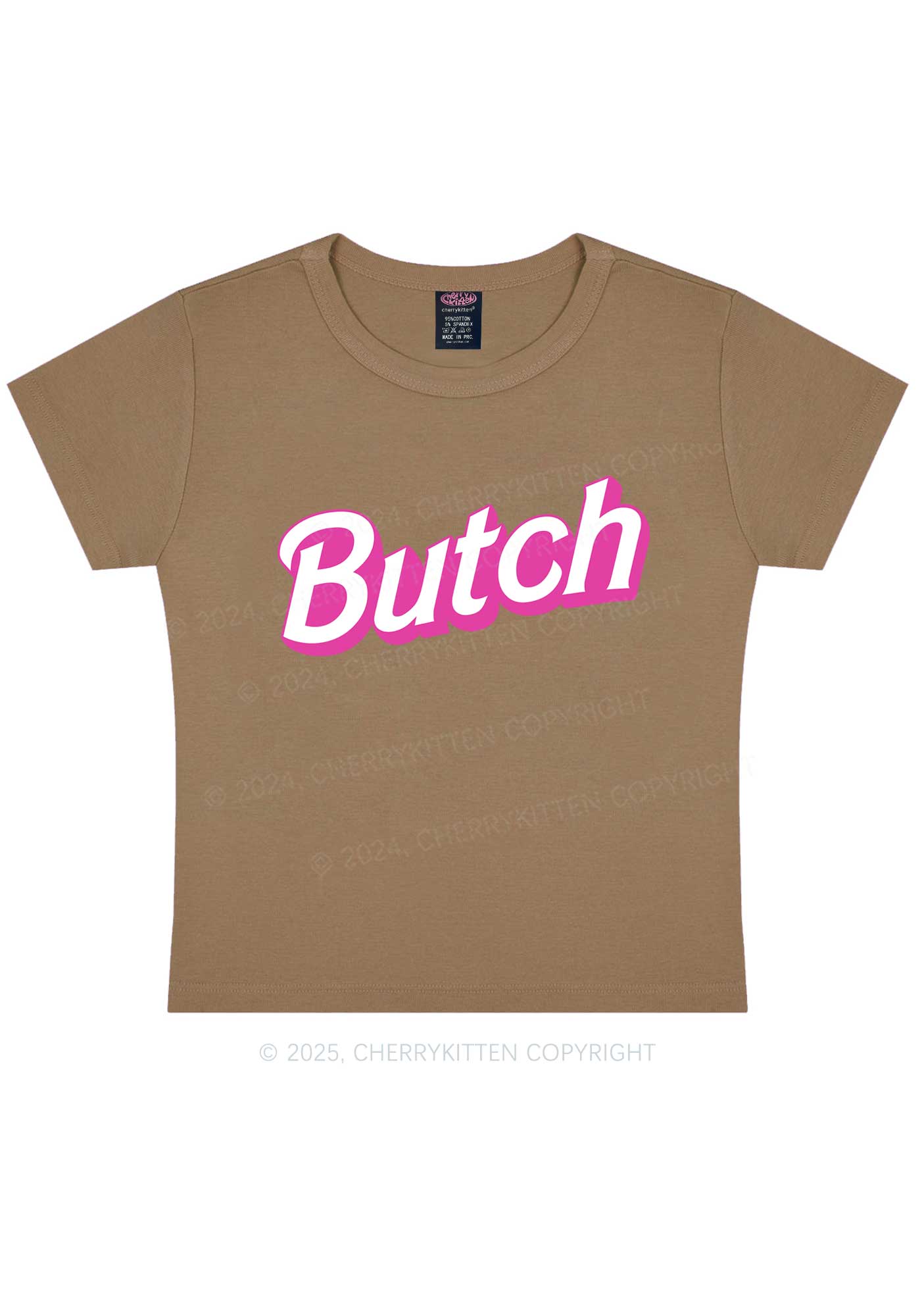 Pink Butch Y2K Baby Tee Cherrykitten - Image 9