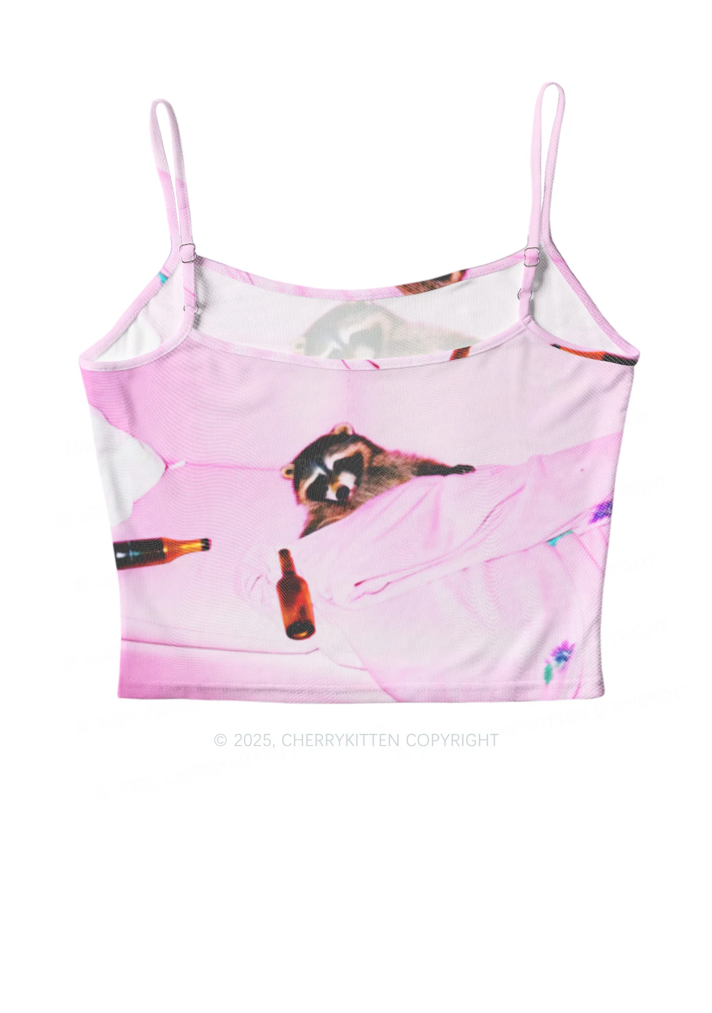 Pink Couch Raccoon Y2K Mesh Cami Tank Cherrykitten - Image 3