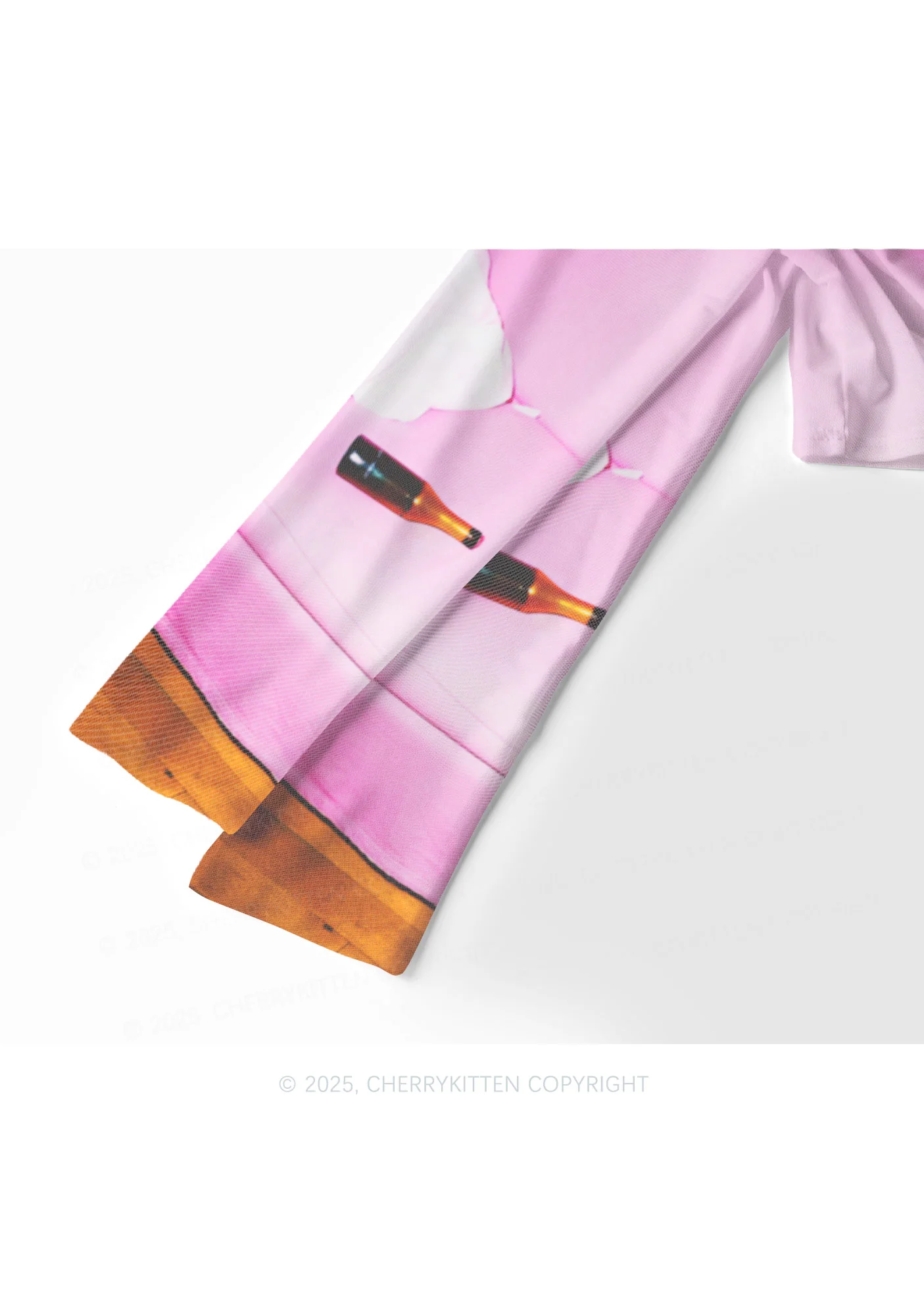 Pink Couch Raccoon Y2K Mesh Long Sleeve Crop Top Cherrykitten - Image 4