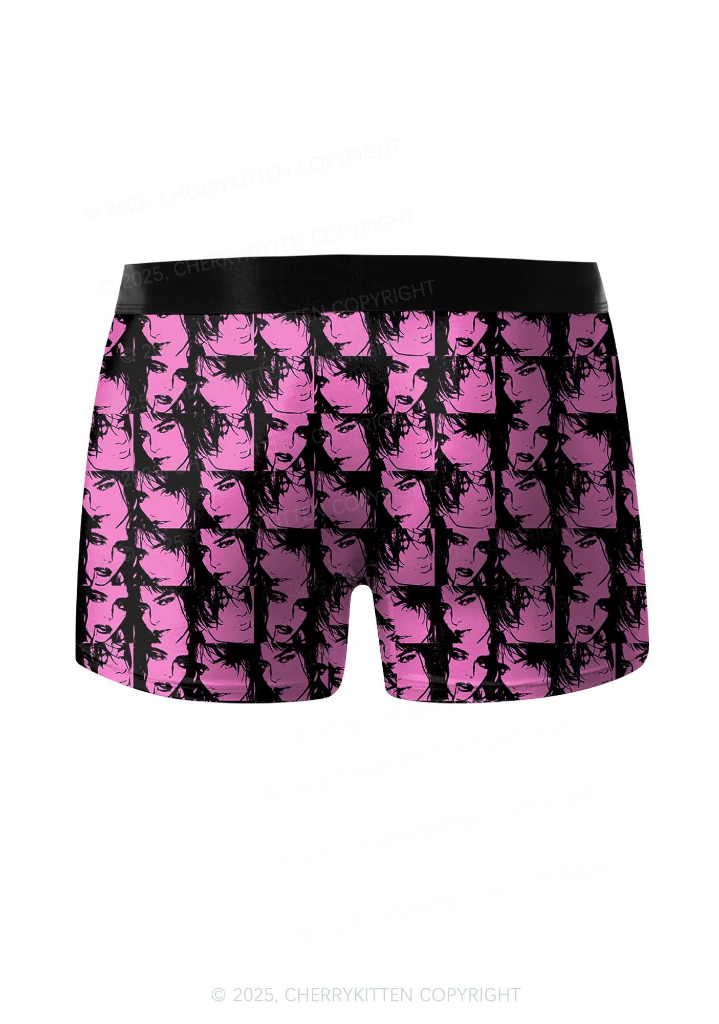 Pink Custom Portrait Valentine's Day Y2K Print Couples Boxer Thong Set Cherrykitten - Image 6